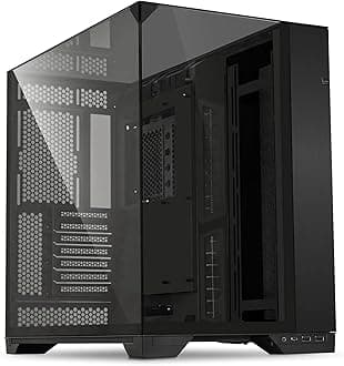 O11 Vision O11VX.US Triple Tempered Glass Panels - Mid Tower ATX Dual Chamber PC Case - Up to 2 x 360mm Radiators - Removable Motherboard Tray for PC Building - GPU