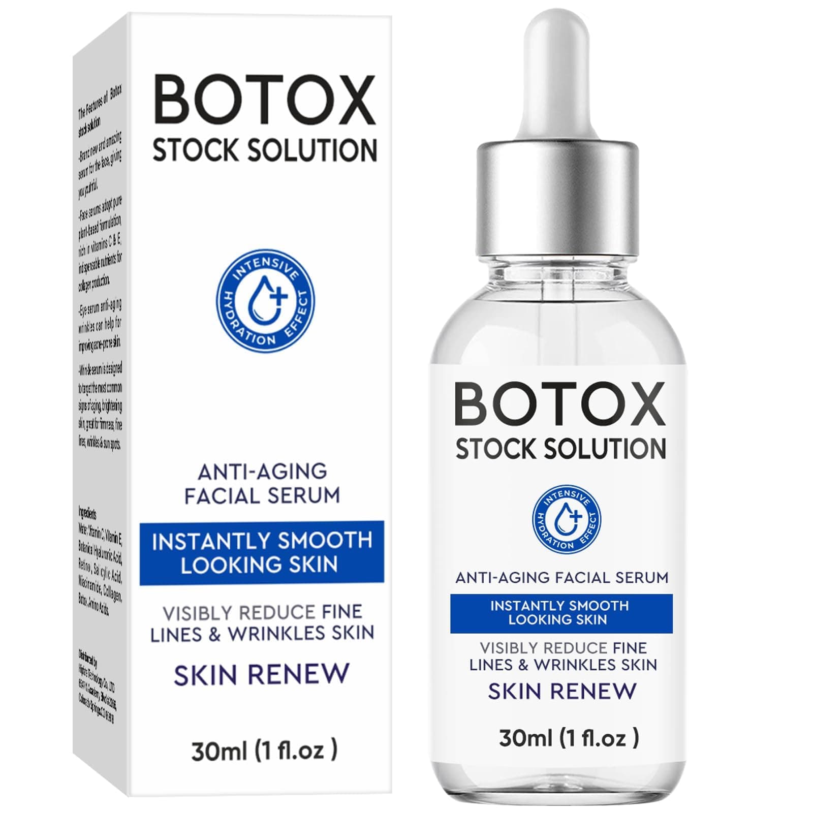 B-otox Stock Solution Facial Serum, Instant Face Lift & Anti Aging Serum, Boost Skin Collagen, Reduce Fine Lines, Wrinkles, Plump Skin