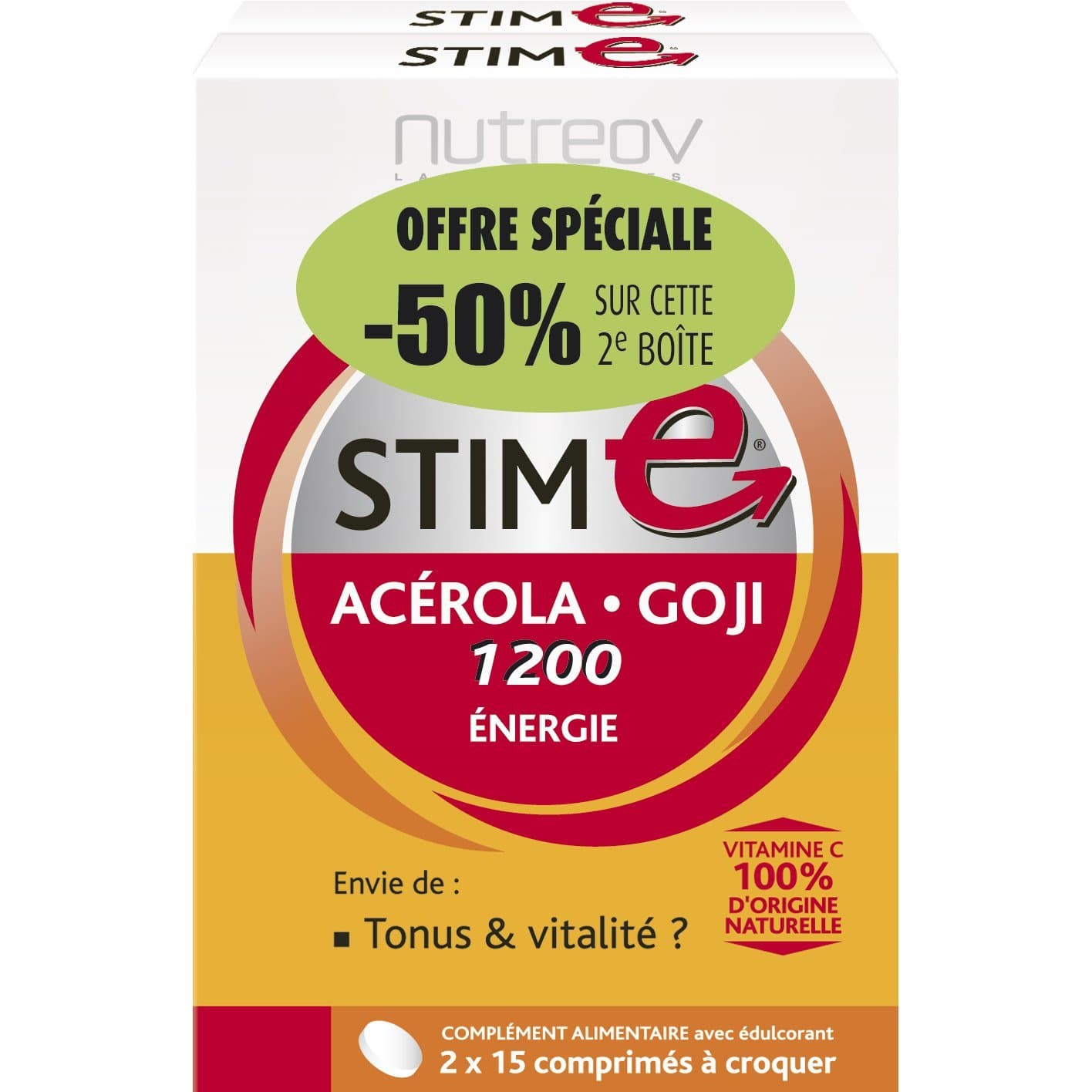Nutreov Stim E Acerola Goji 1200 Energy 2 x 15 Tablets