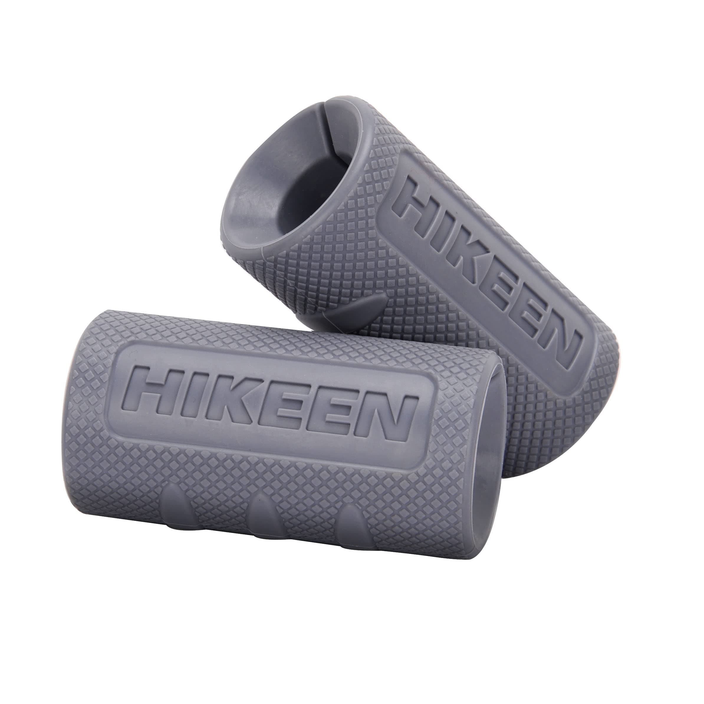 Hikeen Thick Bar Dumbbell Grips,Non Slip Hard Rubber Barbell Grips,Grips for Weight Lifting, Muscle Building-2" Outer Diameter