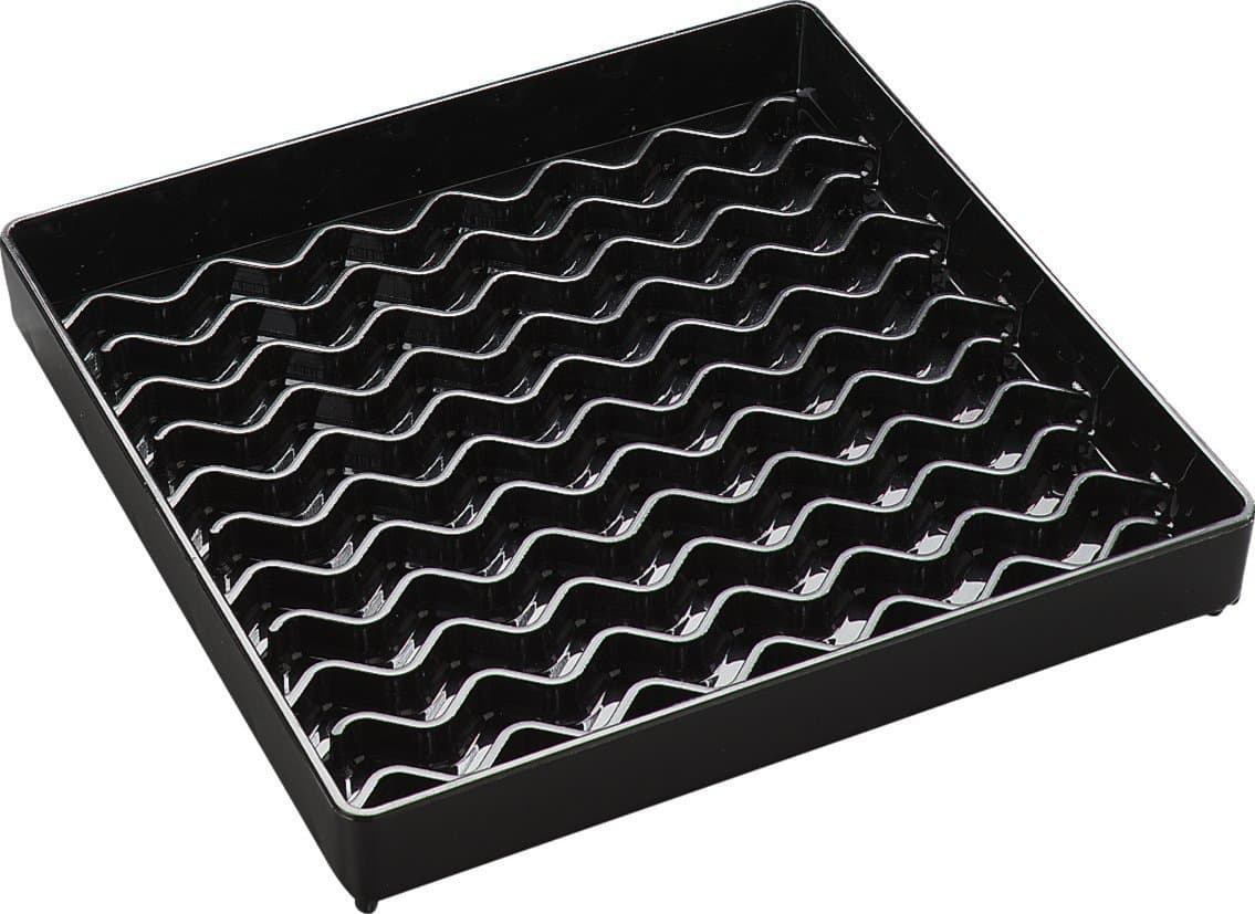 Carlisle 1102603 NeWave Square Drip Tray (6-Inch x 6-Inch, SAN, Black, NSF)