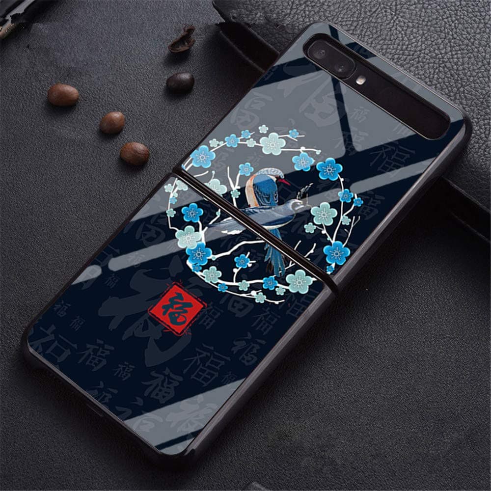 GOGODOG Compatible with Samsung Galaxy Z Flip Case Full Cover Ultra Thin Matte Anti Slip Scratch Resistant Folding Glass Mirror Personality Back Shell Cellphone case (7)