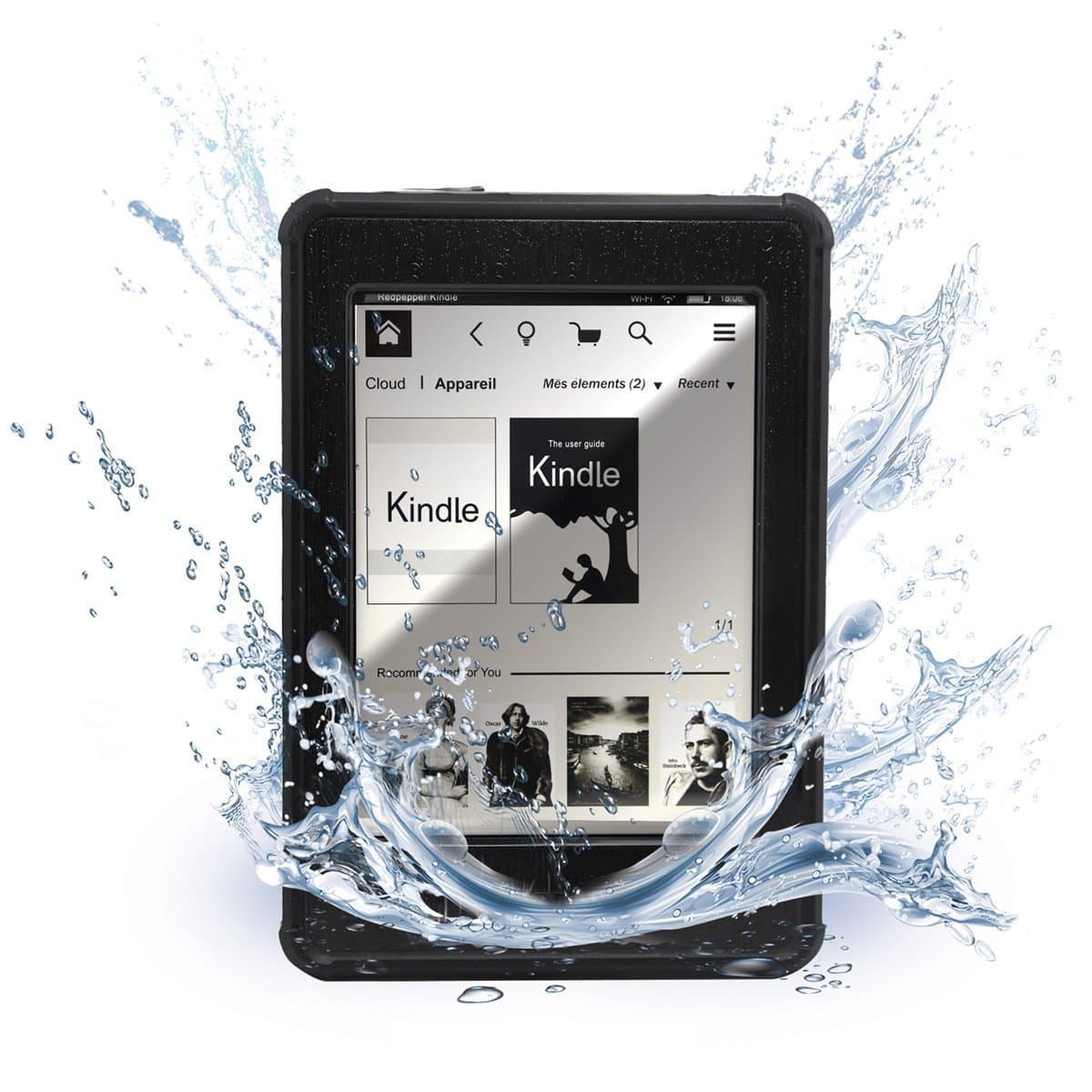 For Kindle Paperwhite Case, Waterproof Case for Sports Dust Shock Proof Durable Full Sealed Protection with Touched Transparent Screen Protector 6 Inch eBook Reader
