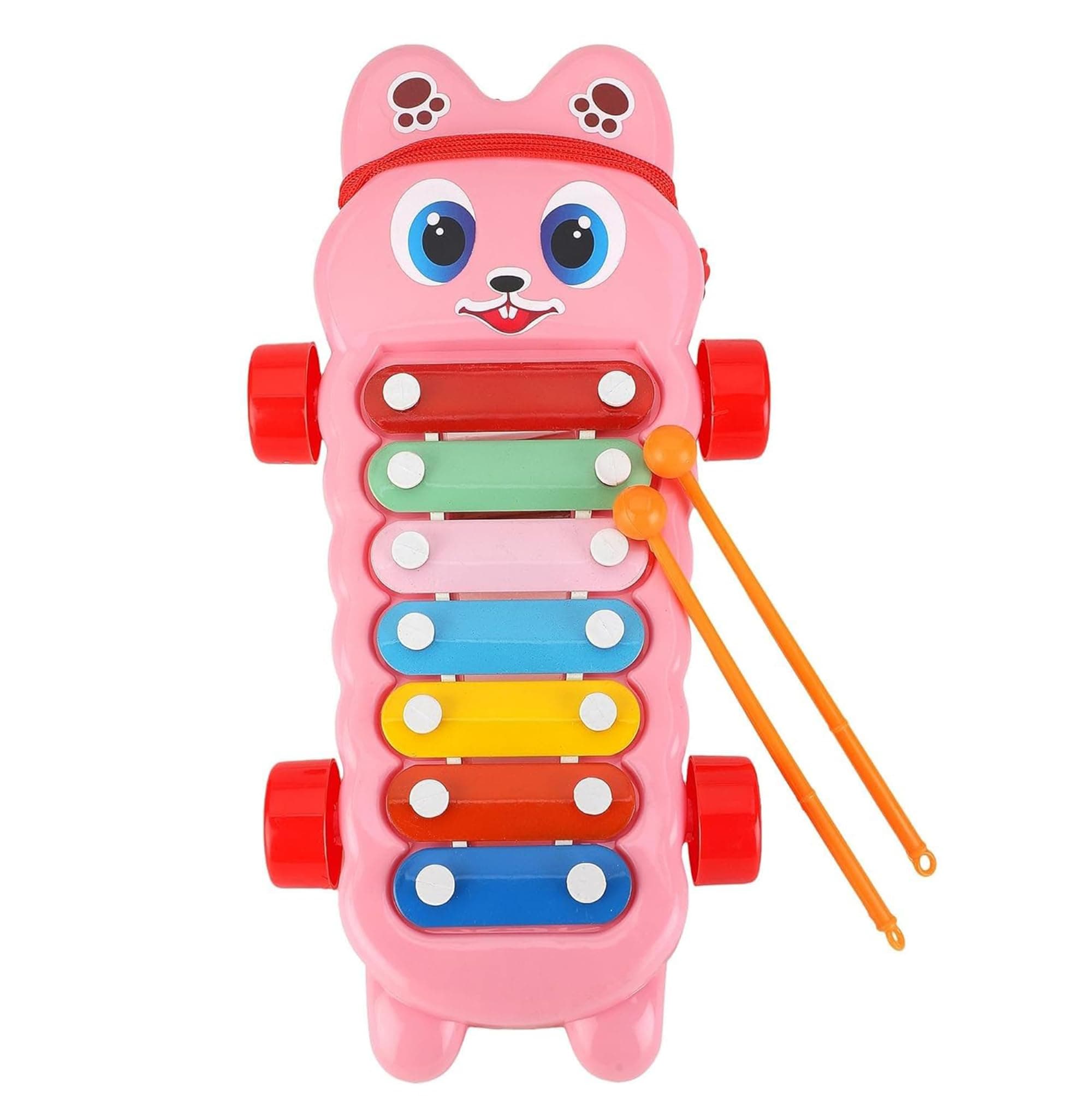 Xylophone Musical Educational Toy for Kid (1-3Year Old) I Toddlers Babies Kids Girls, Boys I 2-in-1 Piano Combined I Safe for Drum Sticks for Fast and Fun Learning Pink