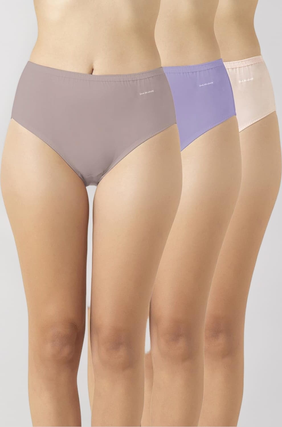 Van Heusen Women’s 100% Cotton Hipster Panty – Pack of 3 | Everyday Panty | Anti‑Bacterial Tech | Keeps you dry and Fresh | Sweat Absorbent | Inner Elastic | No‑Marks Waistband | Solid Colors | (Assorted Fresh colors ) Style 11101