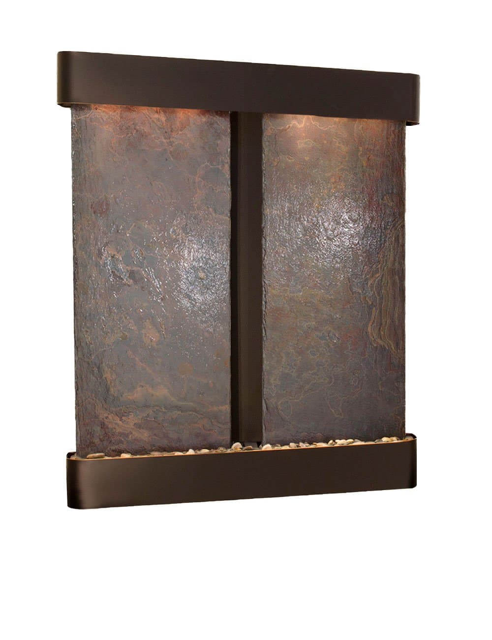 Adagio Water Features Cottonwood Falls Fountain - Blackened Copper - Rounded Edges - Choose Options