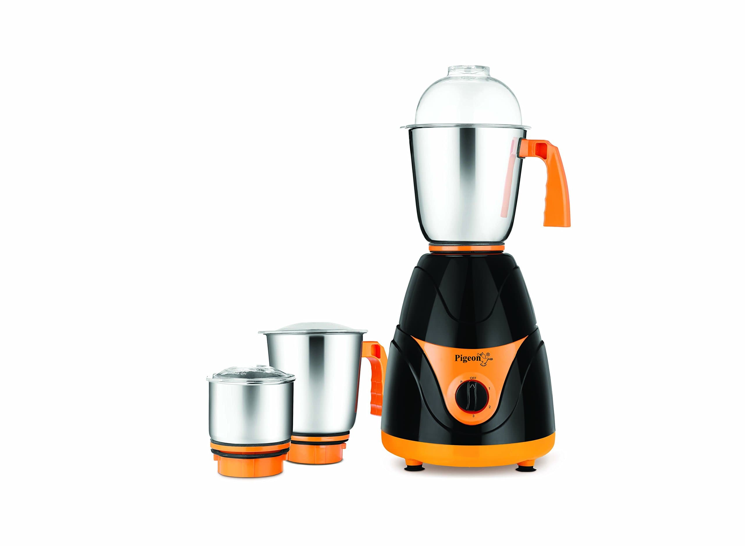 Pigeon mx7 Polycarbonate Black Pearl Mixer Grinder (750W, Multicolour)
