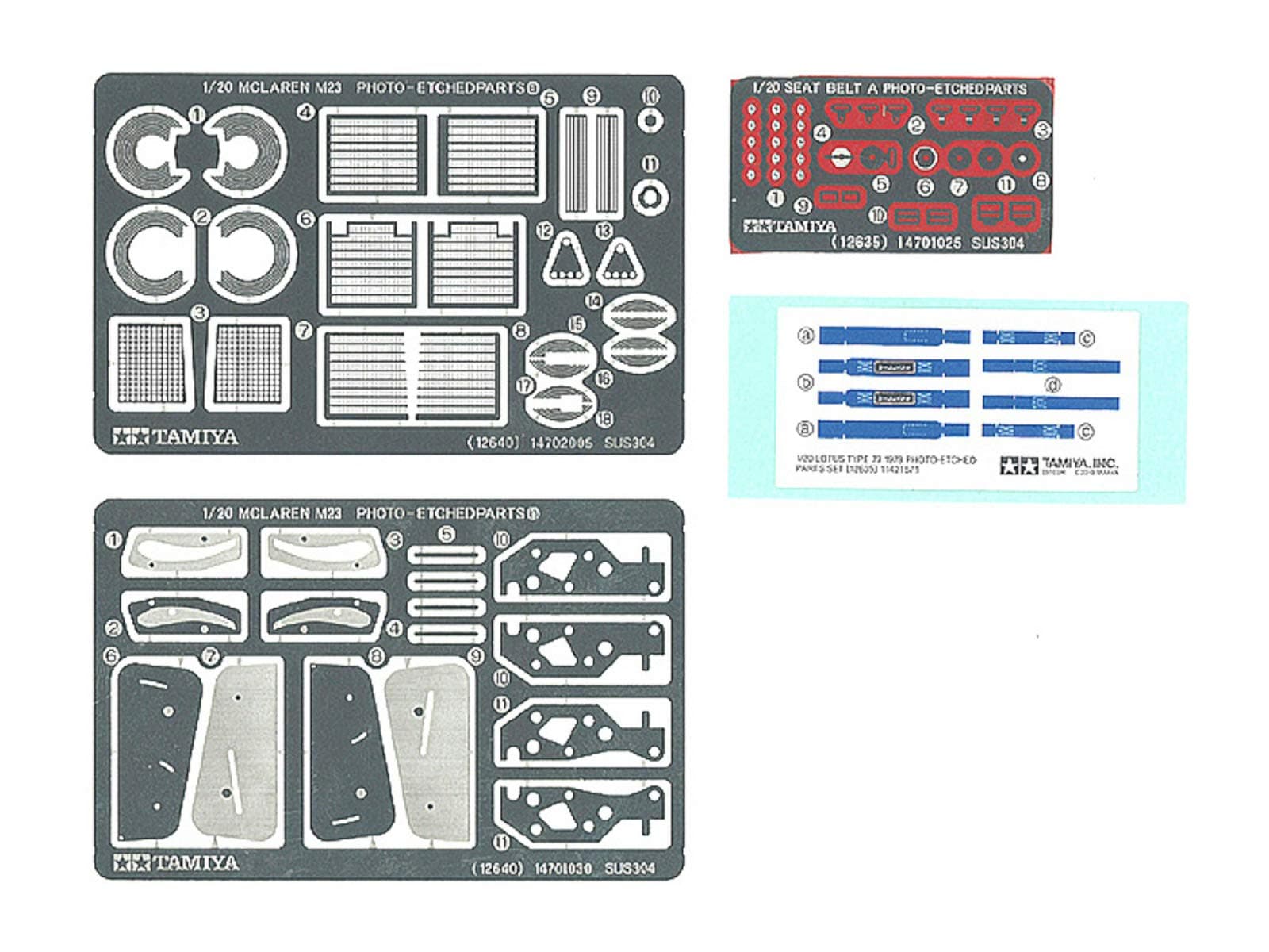The Hobby Company Tamiya 1:20 Mclaren M23 1976 Photo Etched Parts
