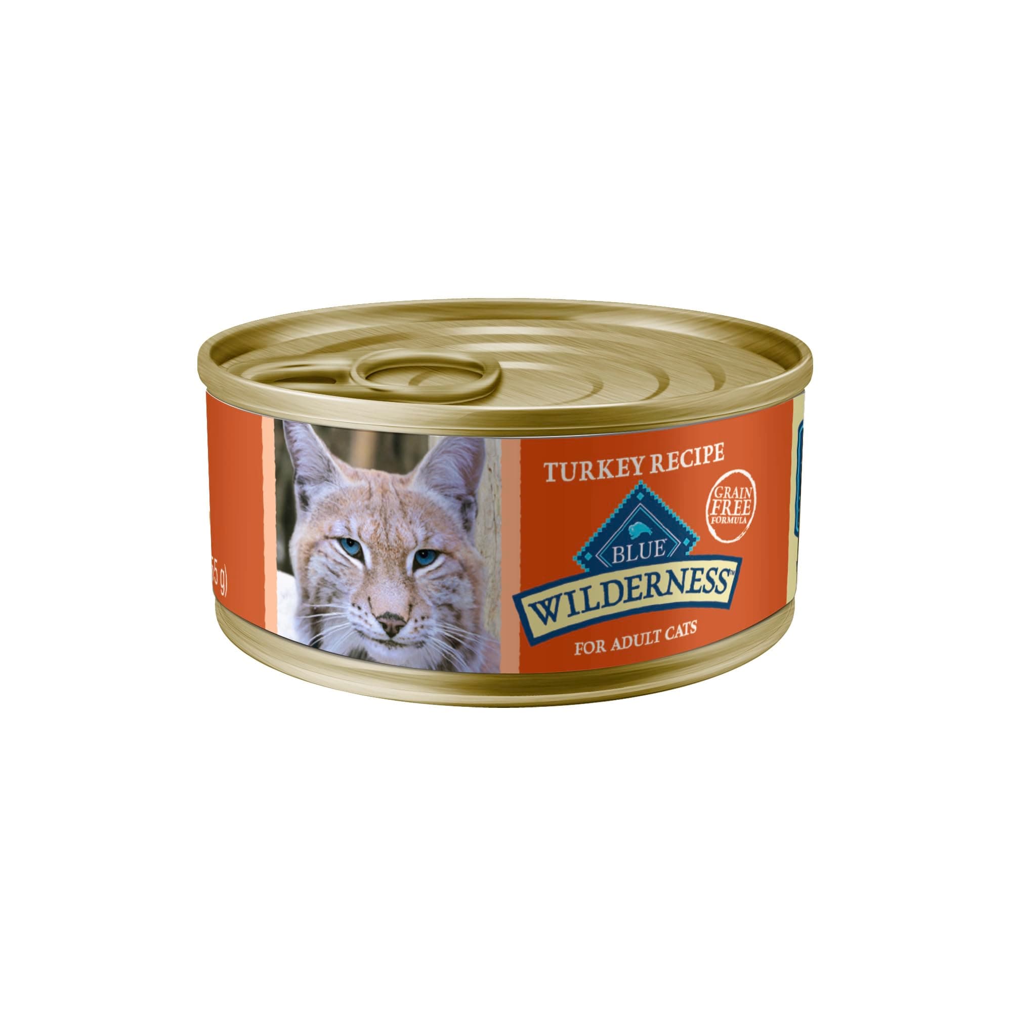Wilderness Natural High-Protein Grain-Free Wet Food for Adult Cats, Turkey Paté, 5.5-oz. Cans, 24 Count