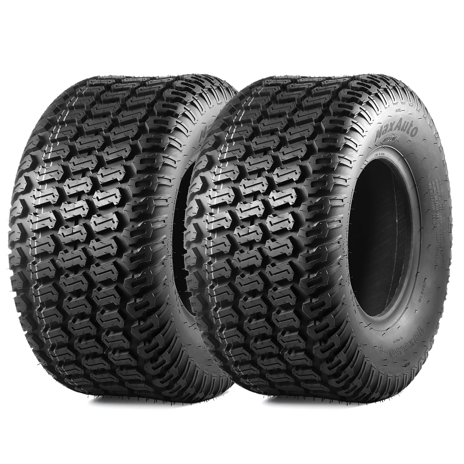 MaxAuto 18x8.50-8 18x8.5x8 Lawn Mower Golf Cart Turf Tires 4PR P332, Set of 2