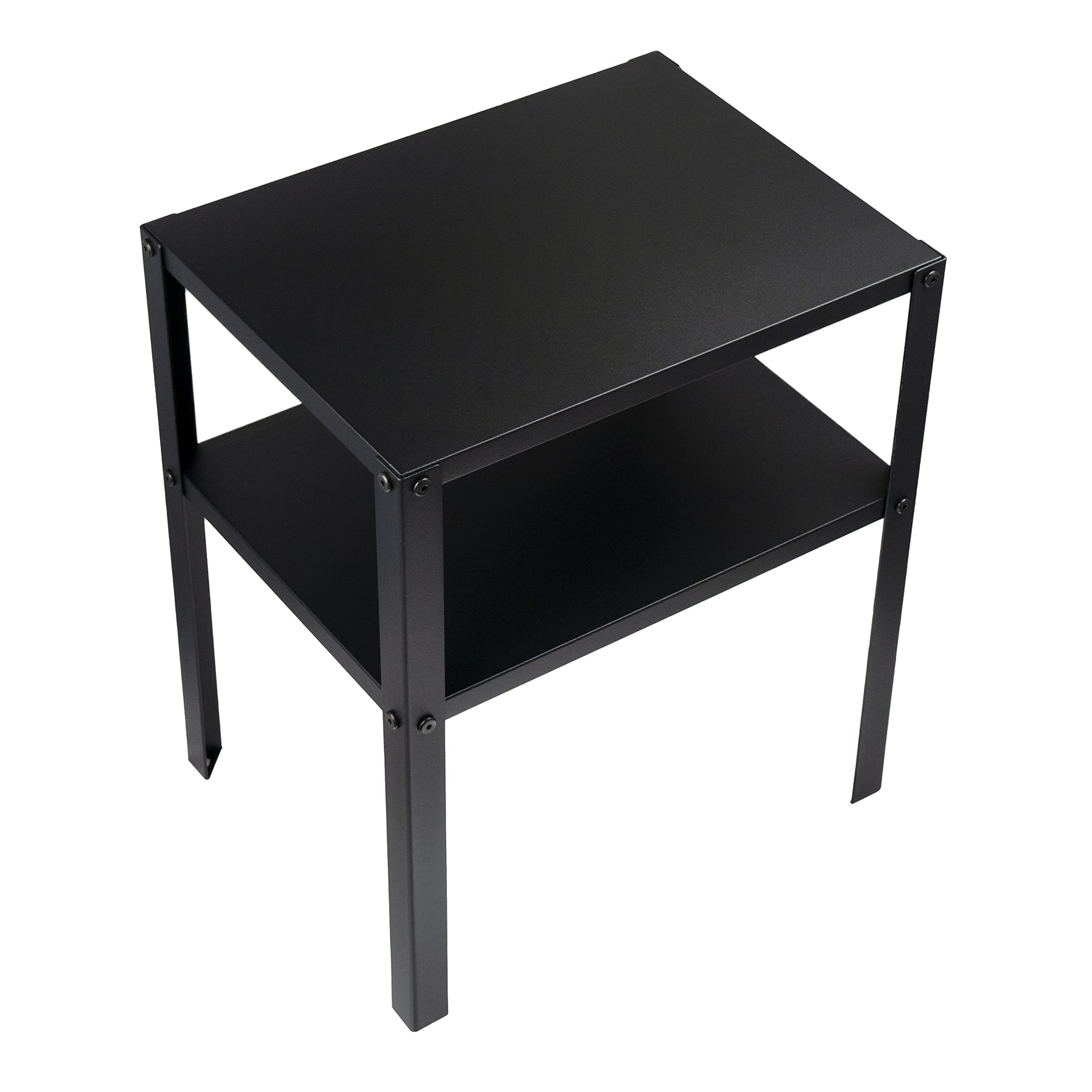 Bedside IKEA Cabinet KNARREVIK Black Metal Storage Decorative Coffee Table With Shelf