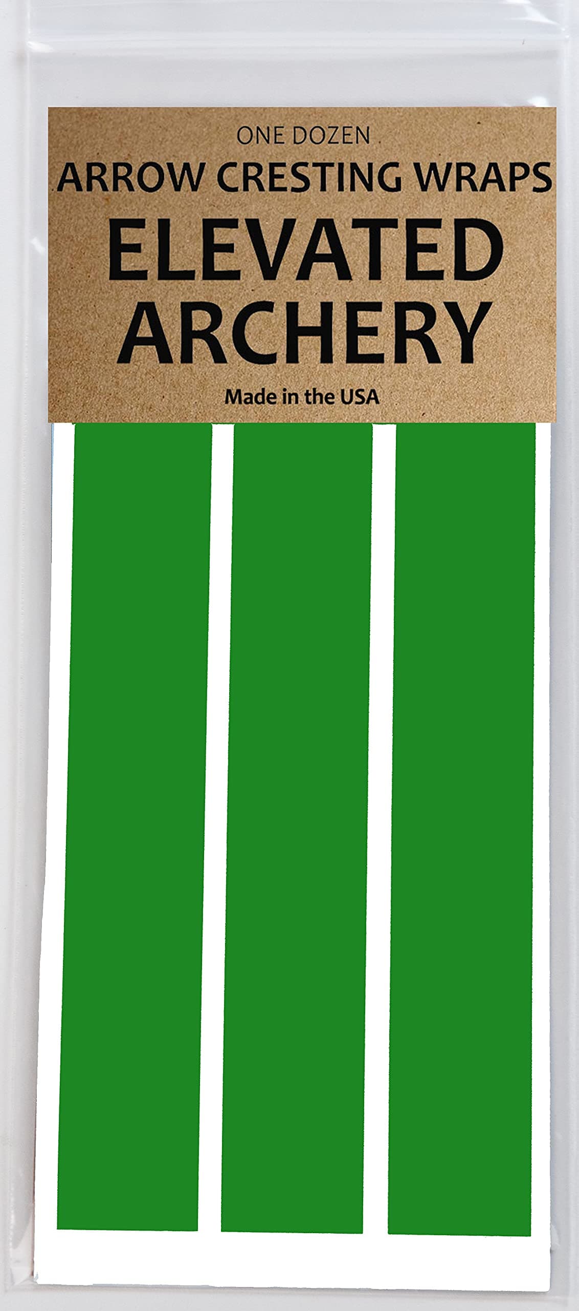 6" Arrow Cresting Wraps for Carbon Shafts - Pack of 12 (Green)