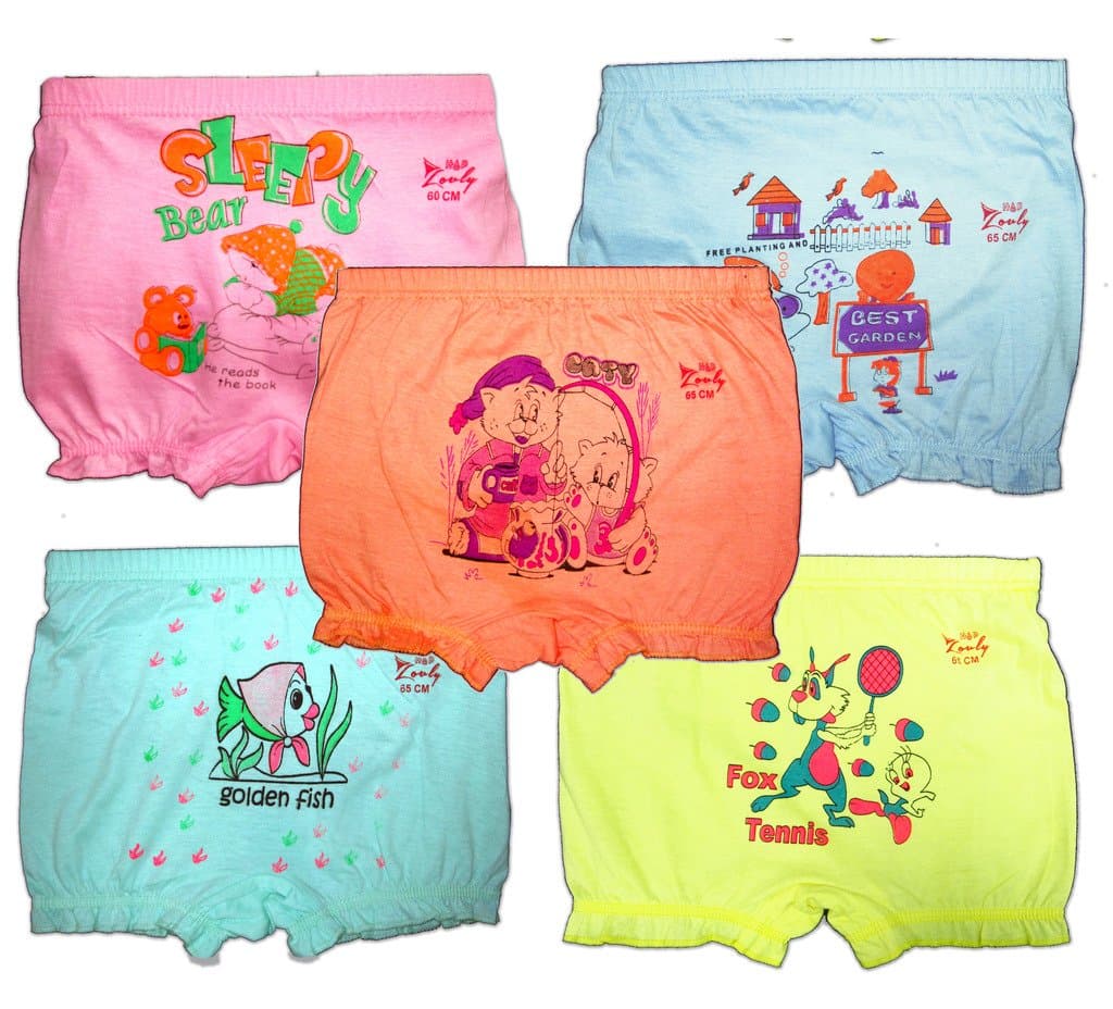 HAP Girls' Cotton Bloomers (Pack of 5)