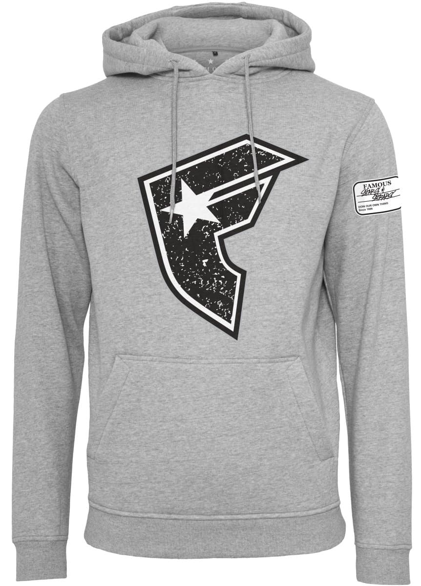 Famous Stars and Straps Men's Composition Hoodie T-Shirt, mens, T-Shirt, FA051, h.grey, M