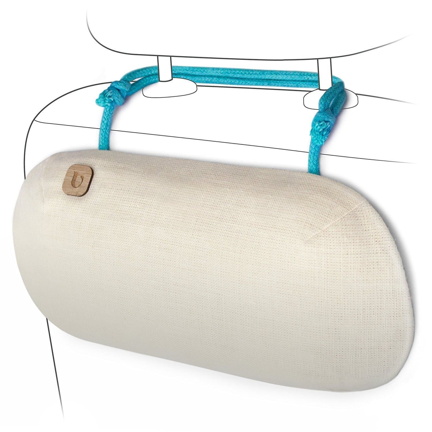 Car Air Freshener - Auto Odor Eliminator - 100% Activated Bamboo Charcoal Air Purifier, Ionizer - Absorb and Remove Smoke Smell - Fragrance-Free Deodorizer - Lasts 365+ Days [Classic Beige]