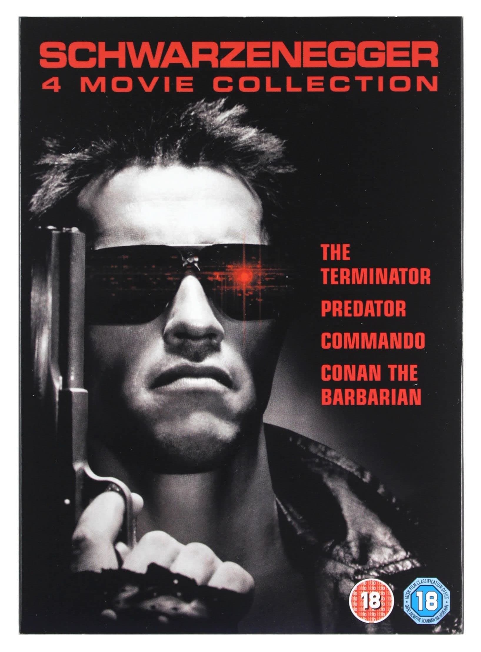 Arnold Schwarzenegger 4 Movie Collection: Predator, The Terminator, Commando & Conan The Barbarian [DVD] [2017]