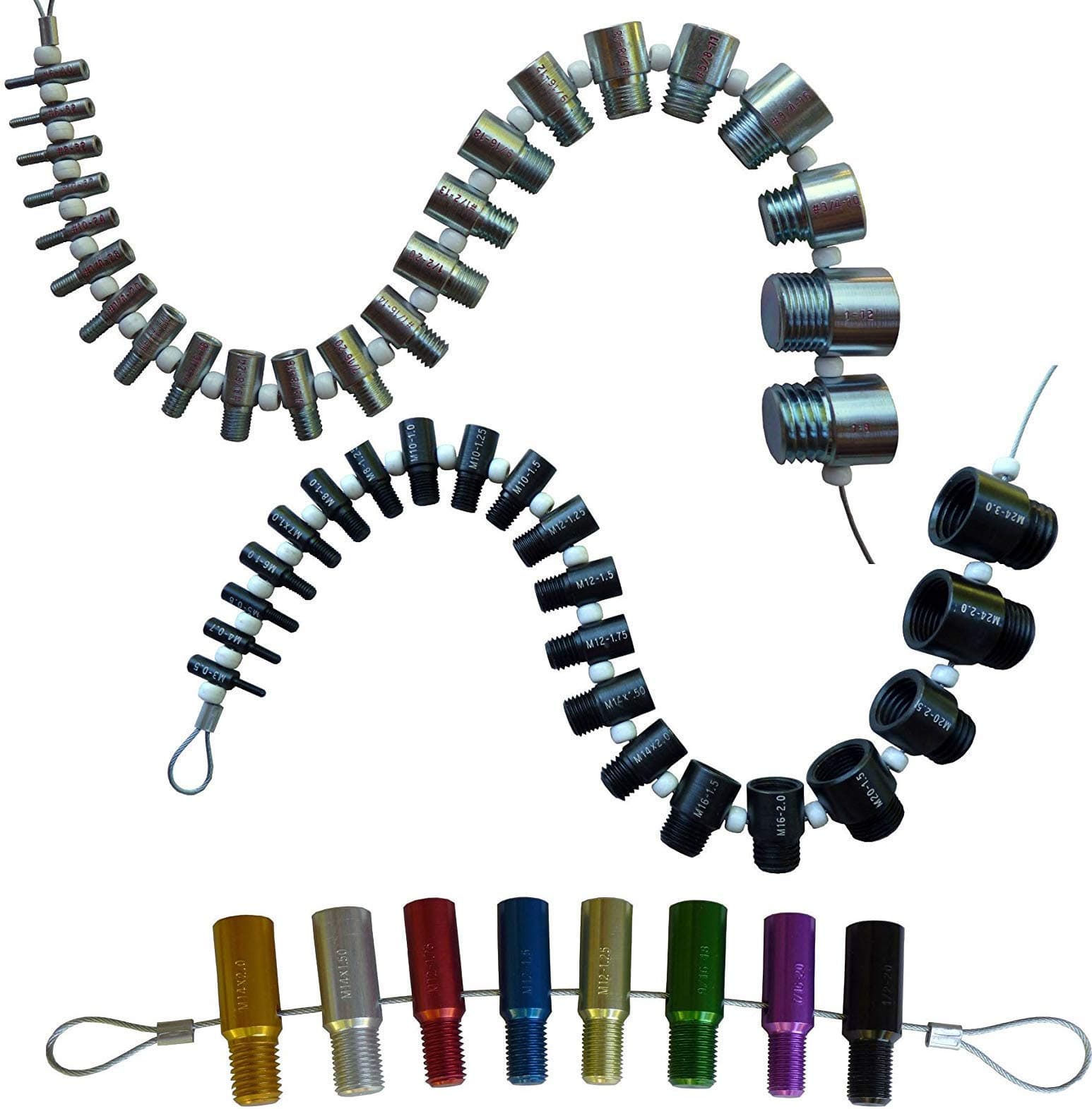 Thread Checker Nut and Bolt (Complete SAE/Inch, Metric Set and Wheel Lug/Stud)