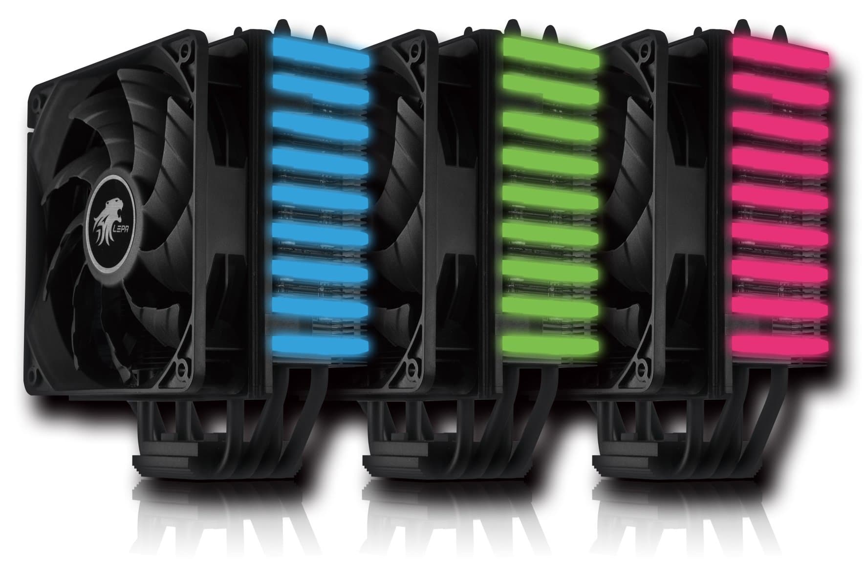 LEPA NEOllusion RGB High Performance 200W+ TDP Intel/AMD/AM4 CPU Cooler with Control for Adjustment of Lighting Modes/Colors, LPANL12