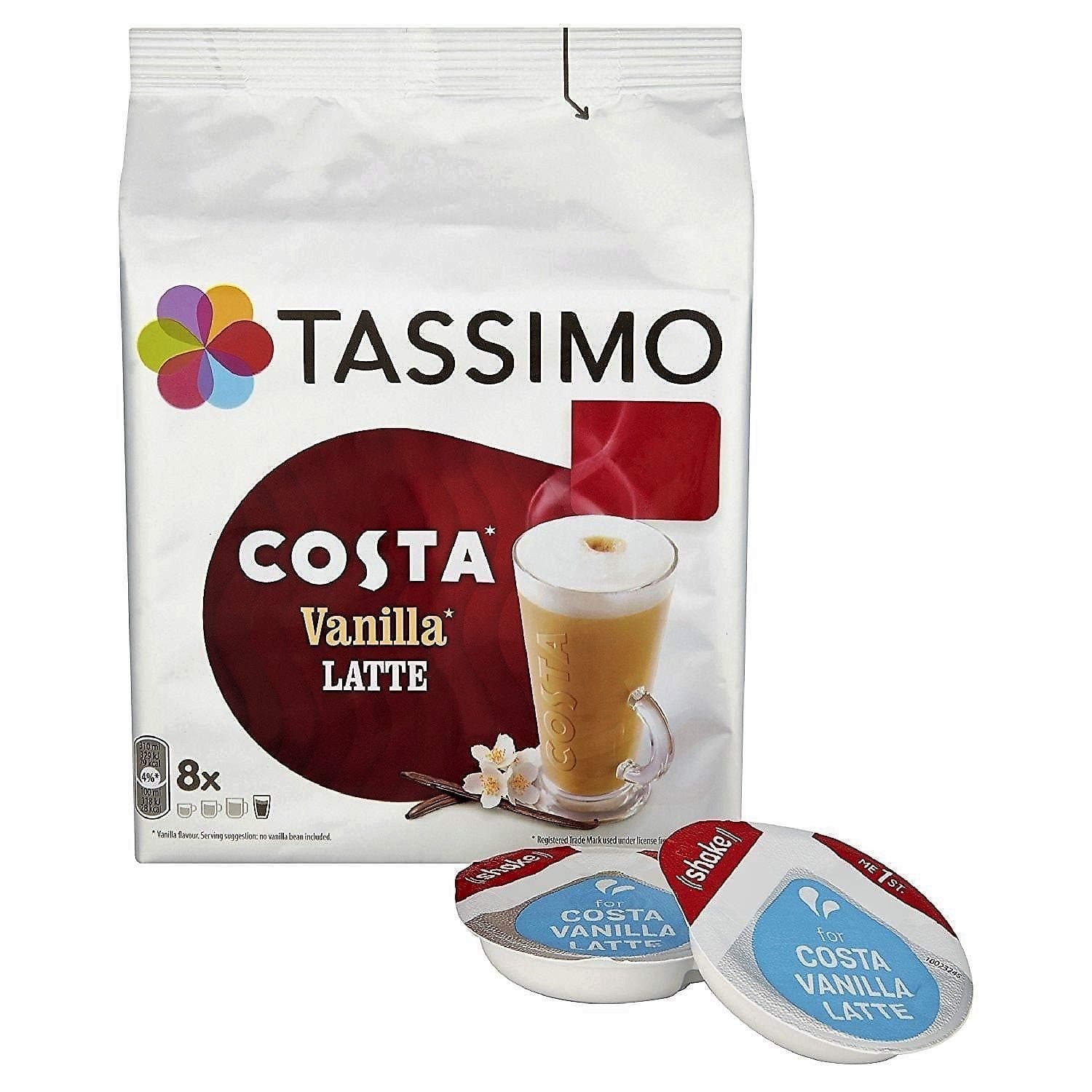 TASSIMO Costa Vanilla Latte Limited Edition 16 discs, 8 servings