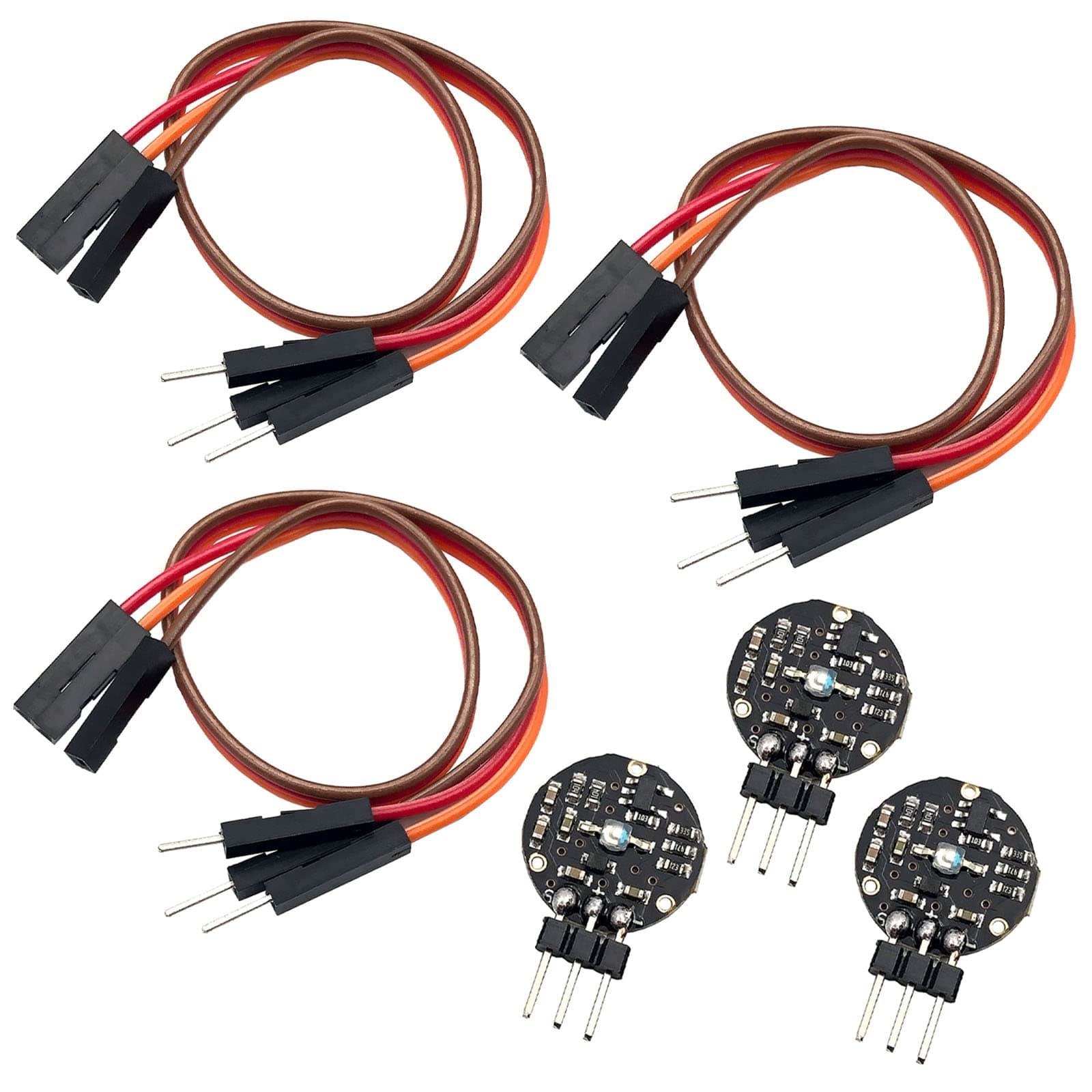 FainWan 3PCS Pulse Sensor Heart Rate Sensor Monitor Compatible with Ar-duino Raspberry Pi