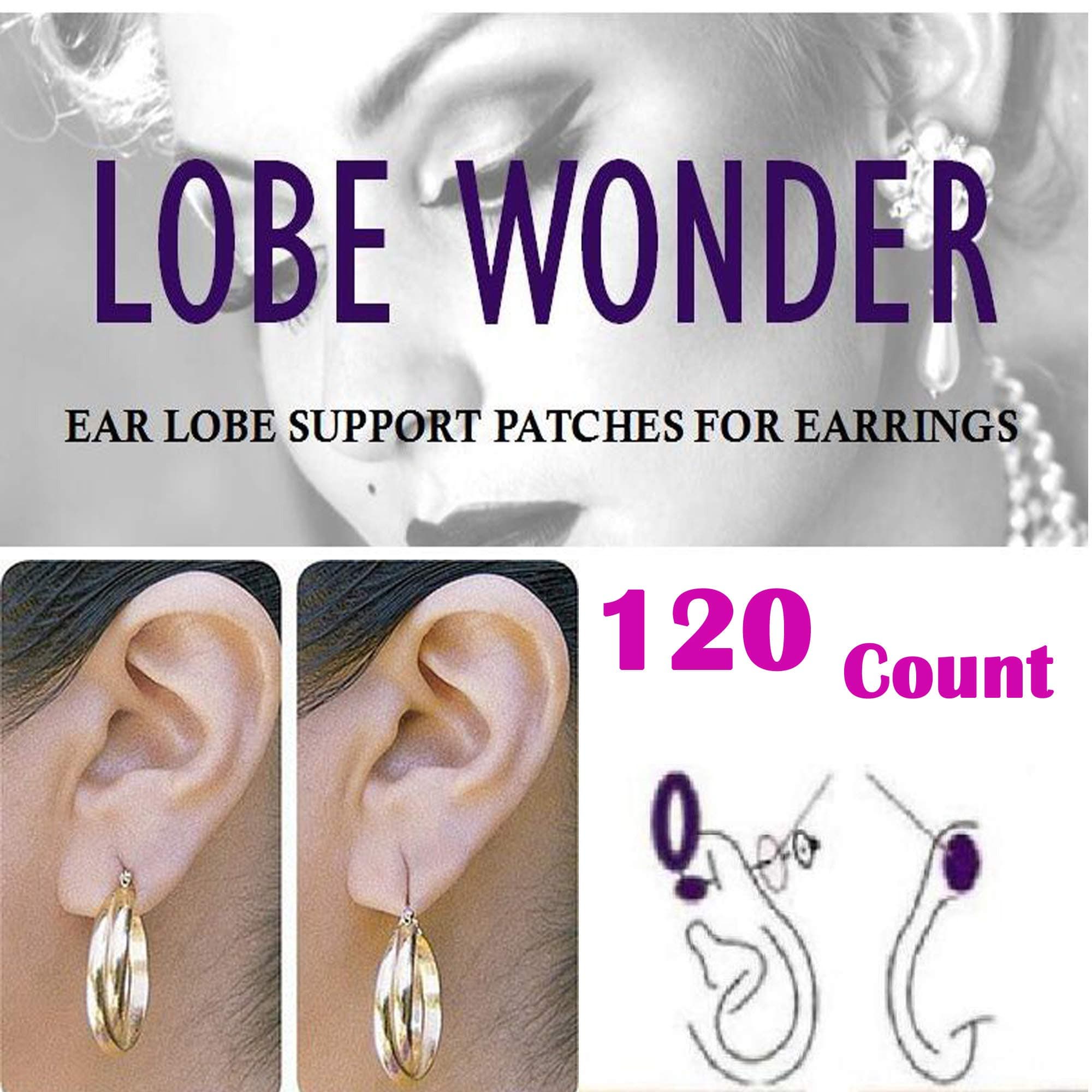 LOBE WONDER Earring Support Patches 120 Patches