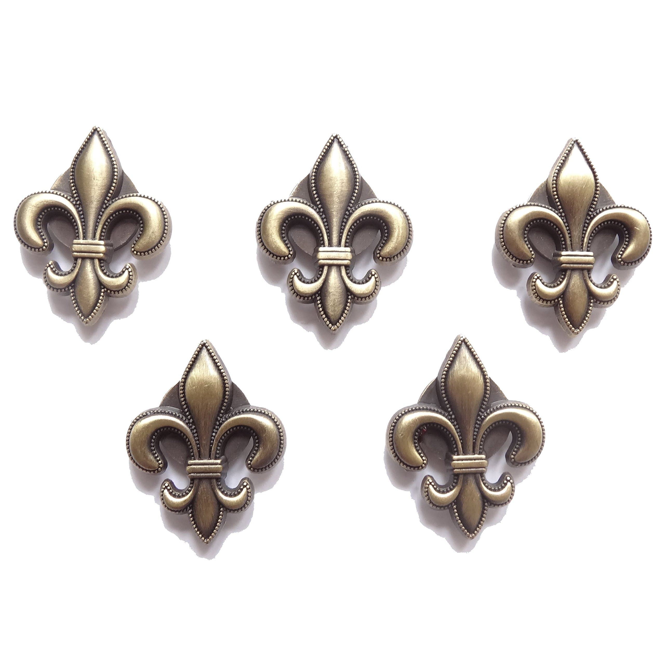 Fleur De Lis Home Decor SMALL Refrigerator Magnets by Morning Sky/Magnet Board 5-pc Magnet Set