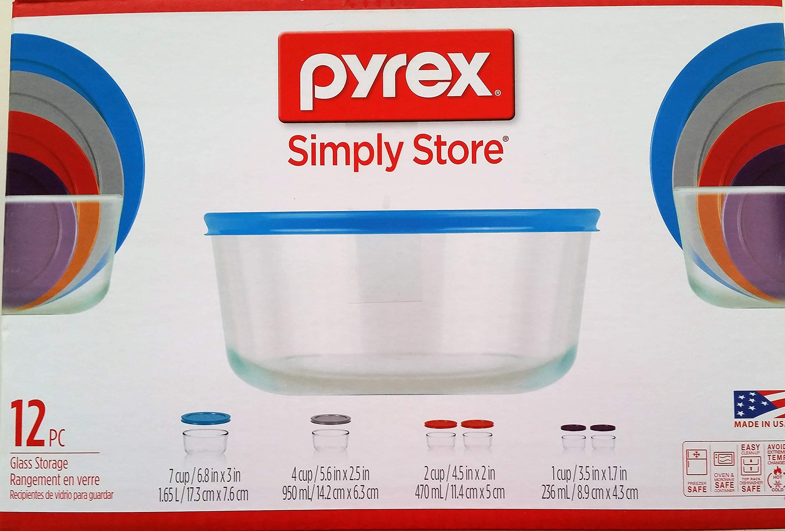 12 Piece Set Glass Storage Pyrex