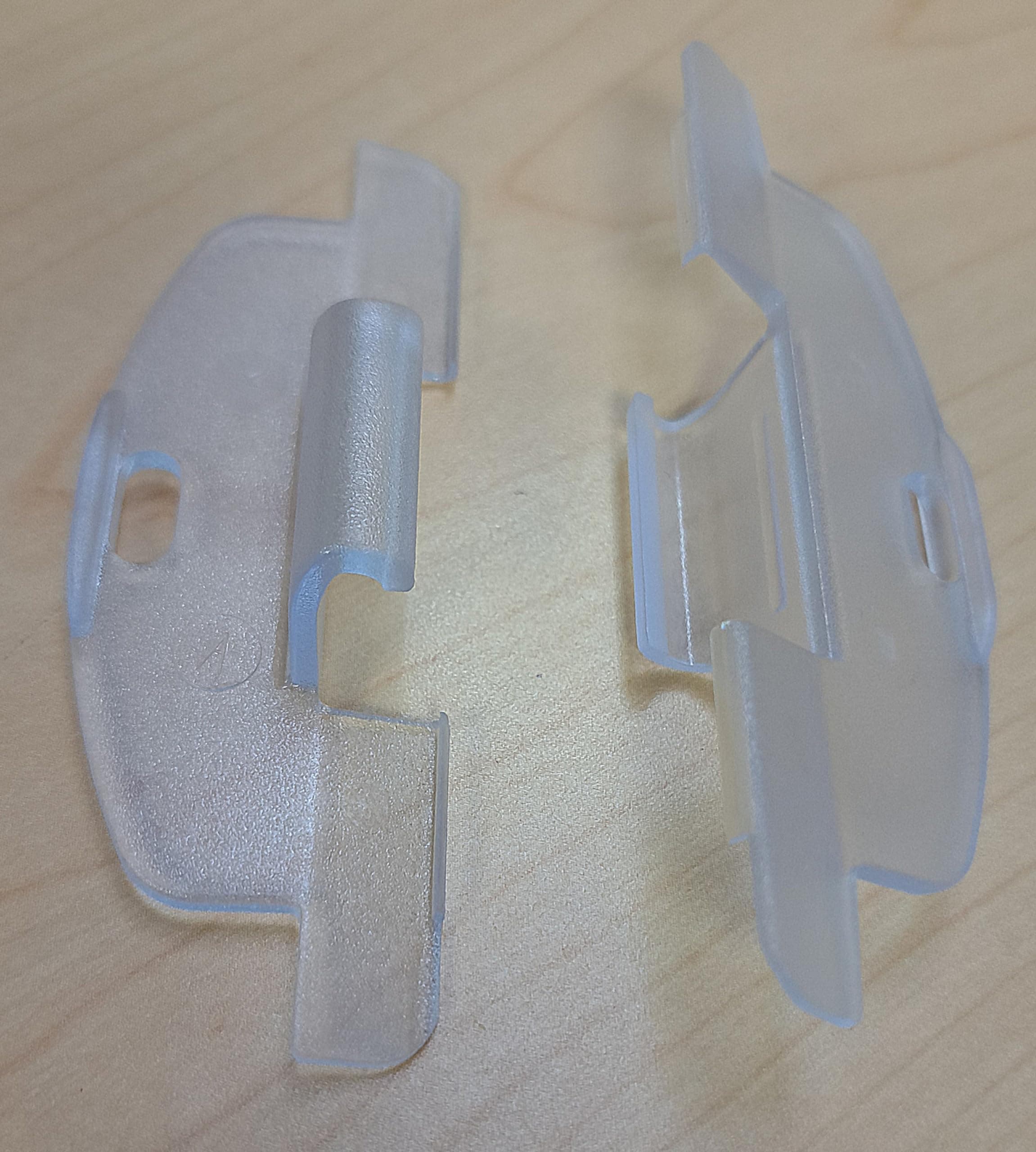 Blind Shade Repair Qty 2pc. Lift Handle for Cordless Honeycomb Cellular Shades. Work with Hunter Douglas Duette, Applause ALTA, Comfortex, Turnils... (Clear, 3/4" Curved Hook)