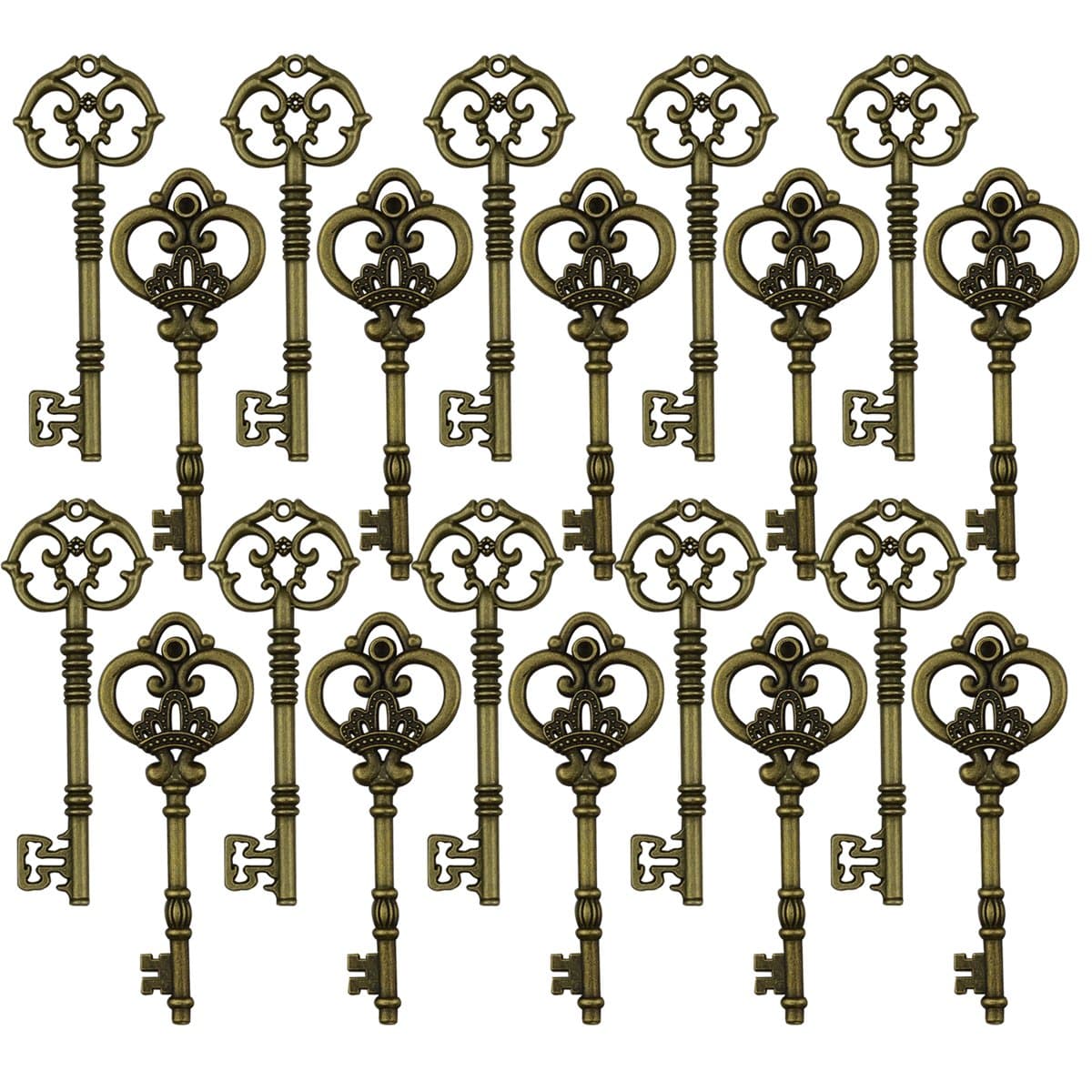 Gutapo Extra Large Antique Skeleton Keys for Wedding Decoration Favor Handwork Gift Santa's Key