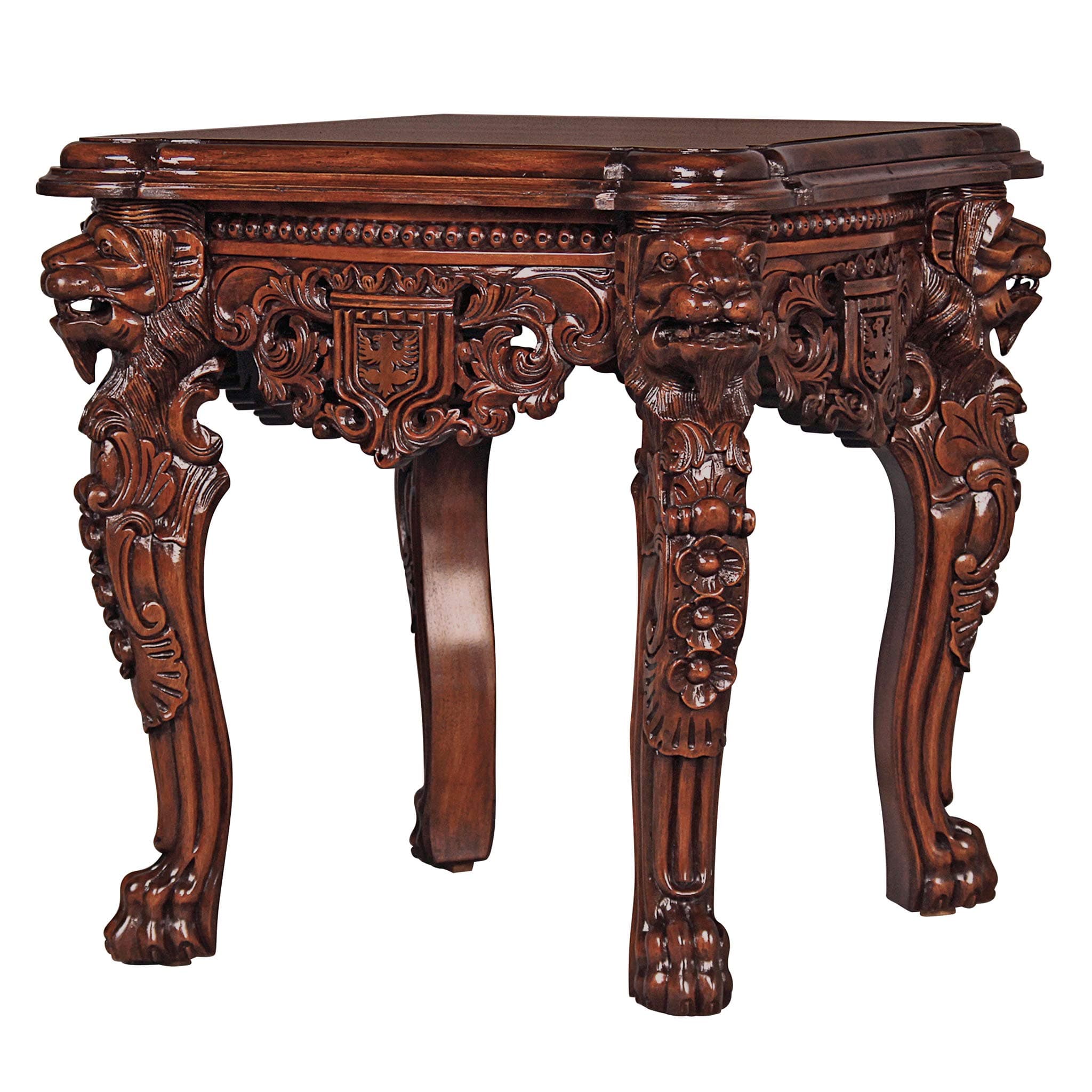 Design Toscano Lord Raffles Grand Hall Lion Leg Side Table