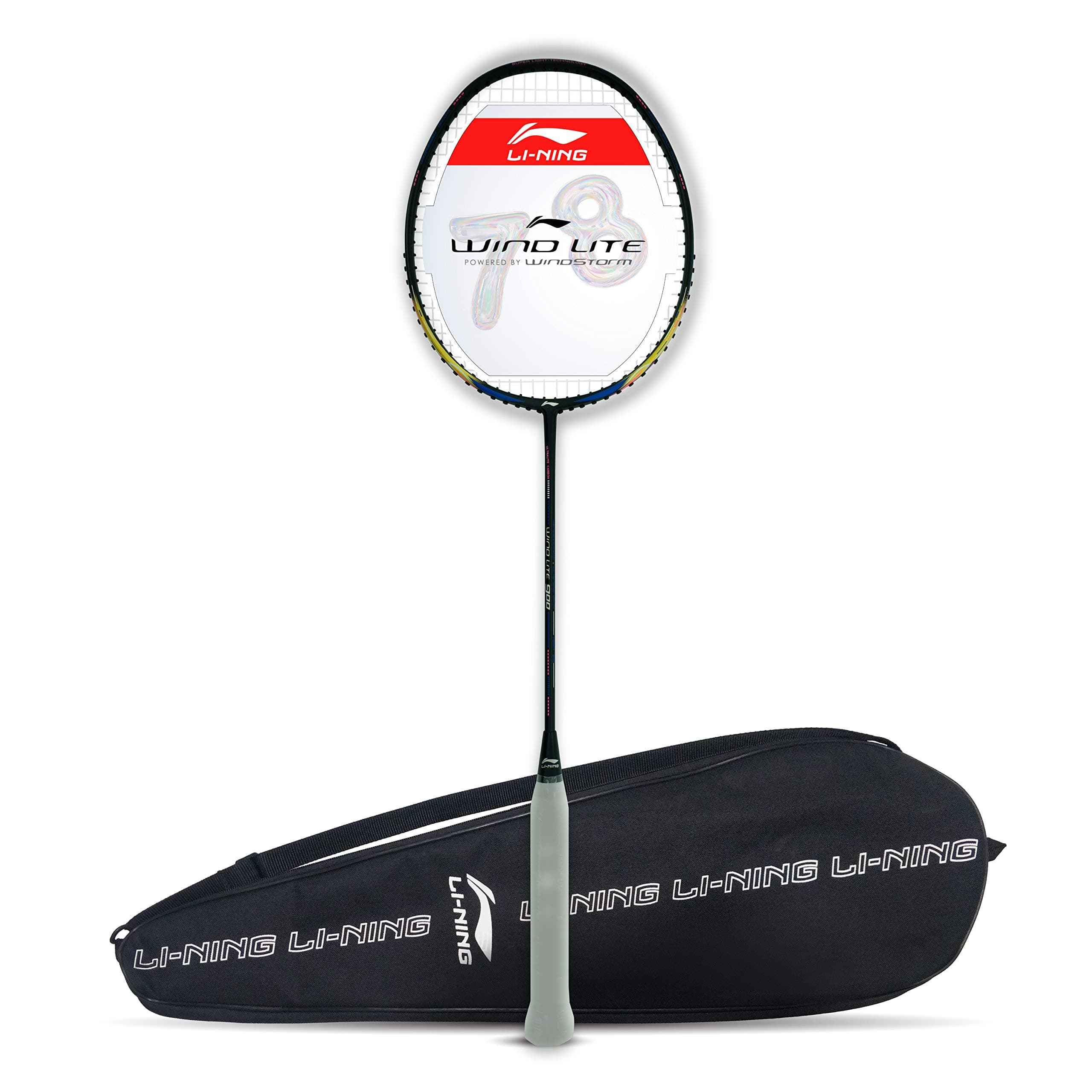 Li-Ning Wind Lite Strung Badminton Racquet with Free Full Cover (78 Grams. Powered by Windstorm)