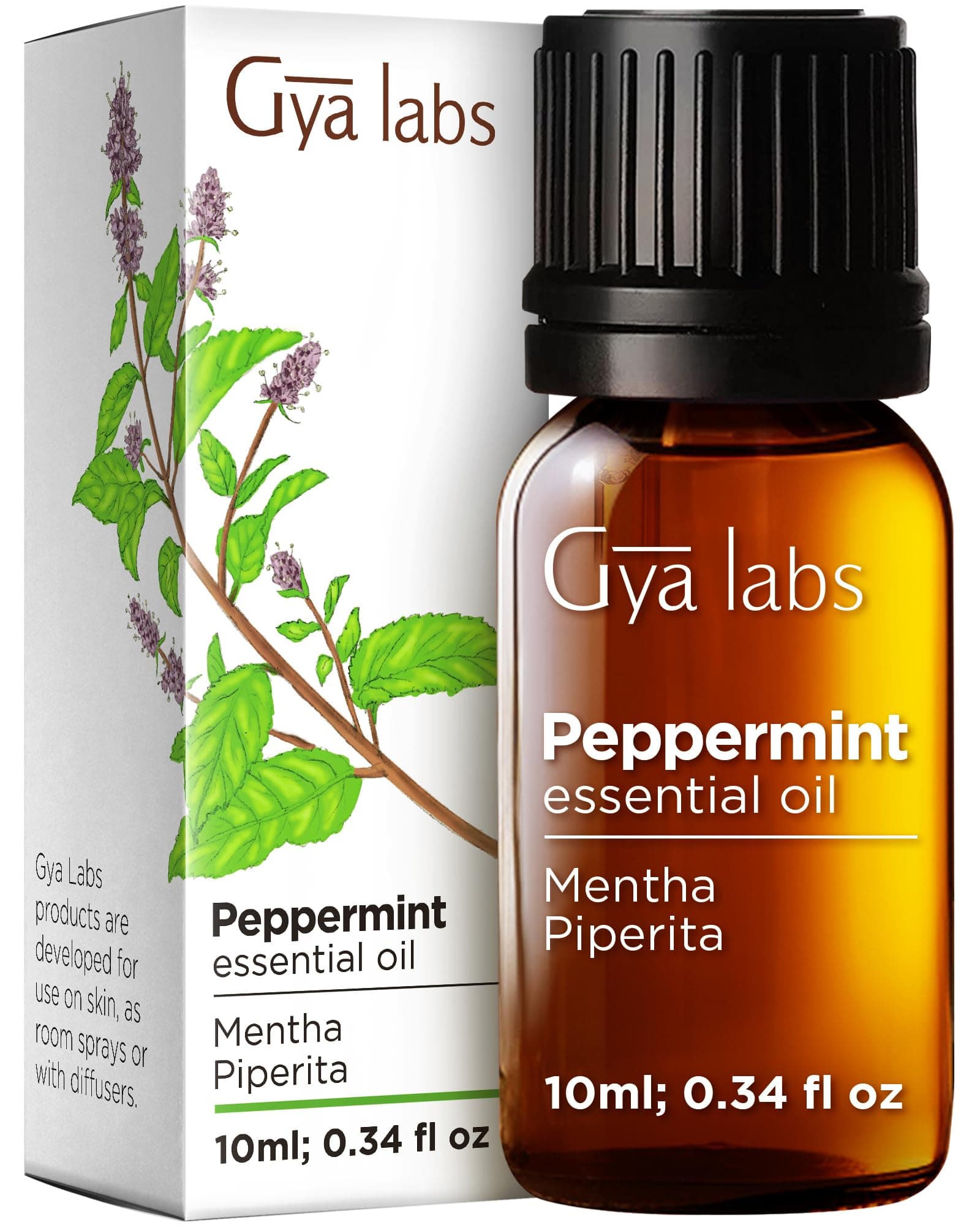 Peppermint Essential Oil - 0.34 Fl Oz - for Hair, Skin, Diffuser, Aromatherapy & DIY Candle Making Scent
