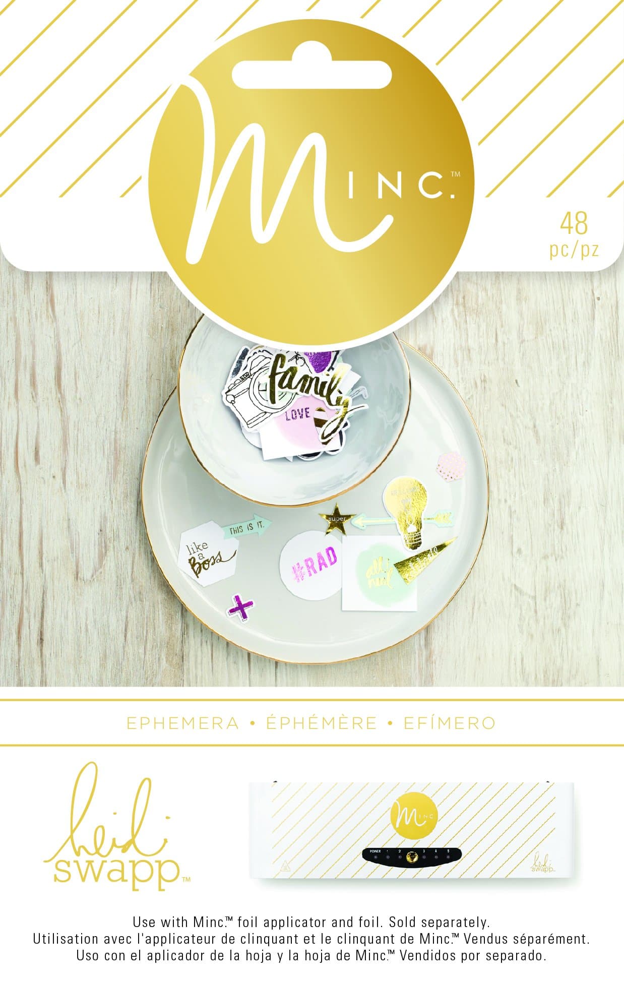 American Crafts 48 Piece Heidi Swapp Minc Ephemera