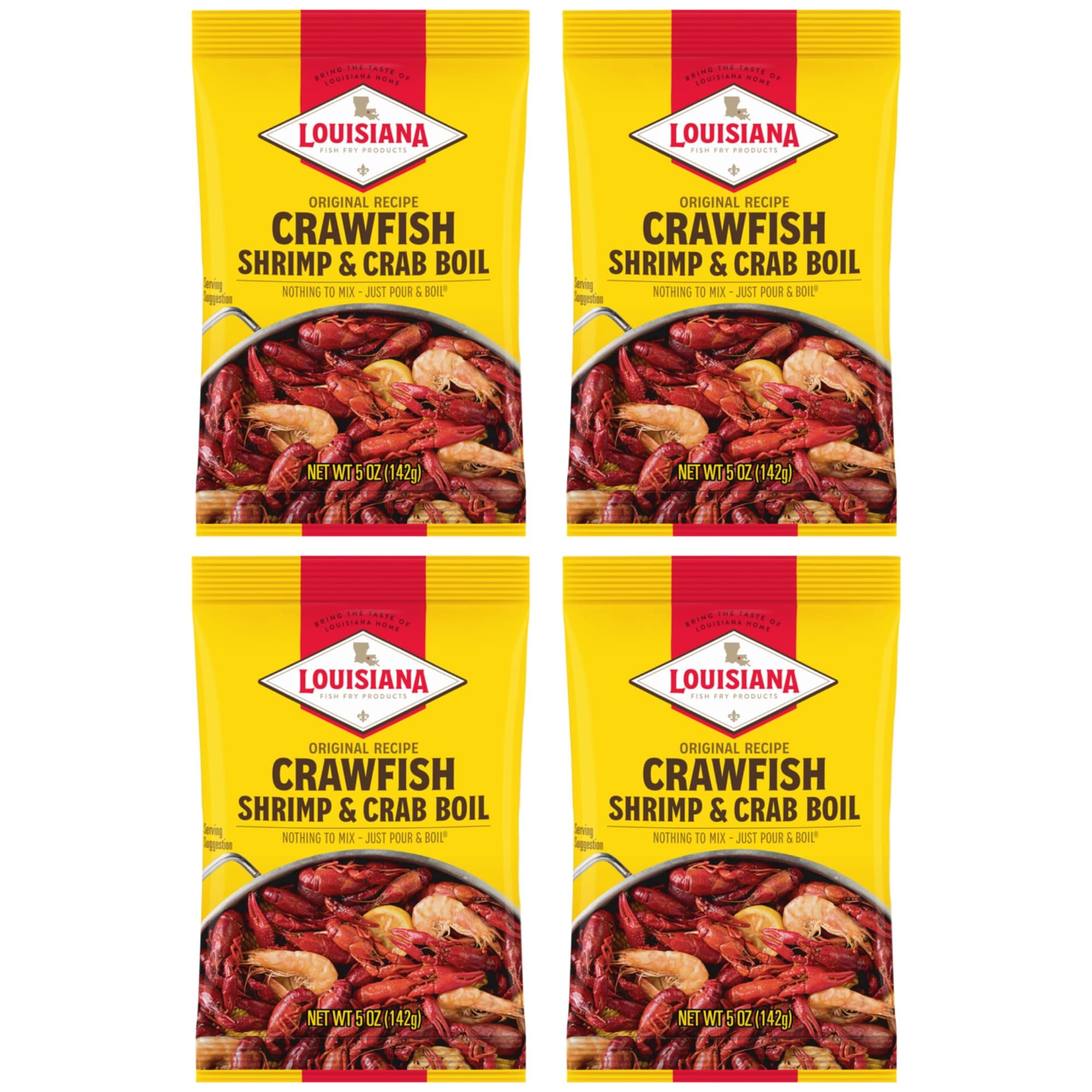 Boil Crwfsh Crab Shrimp, 5 Oz (Pack of 4)