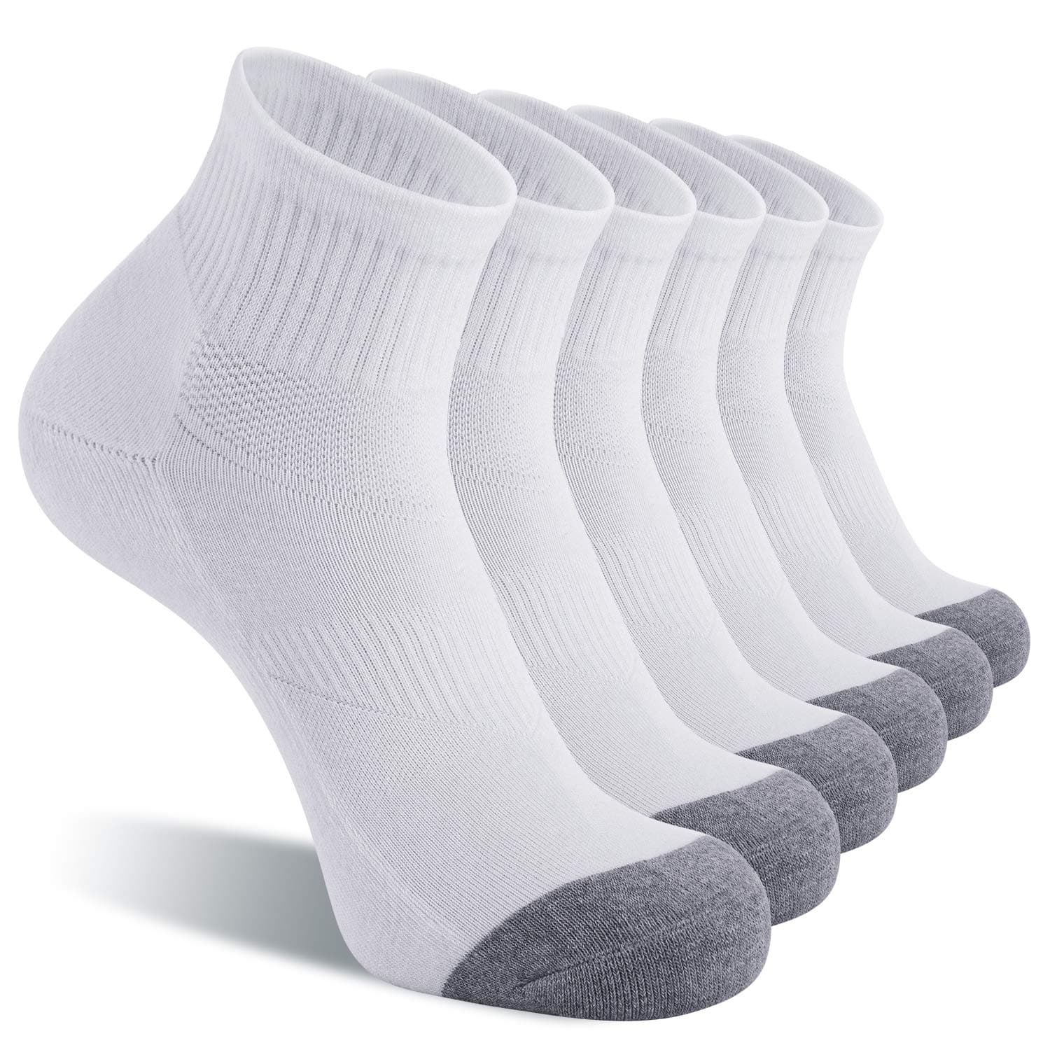 CS CELERSPORT 6 Pack Men's Ankle Socks with Cushion Athletic Running Socks