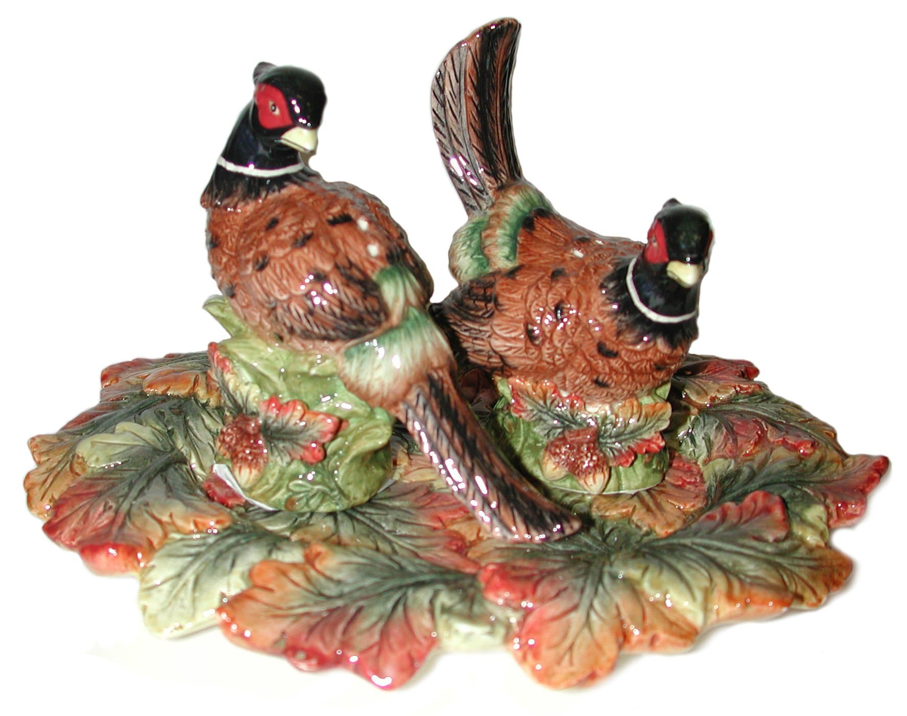Spode Harvest Pheasant Salt and Pepper with Tray