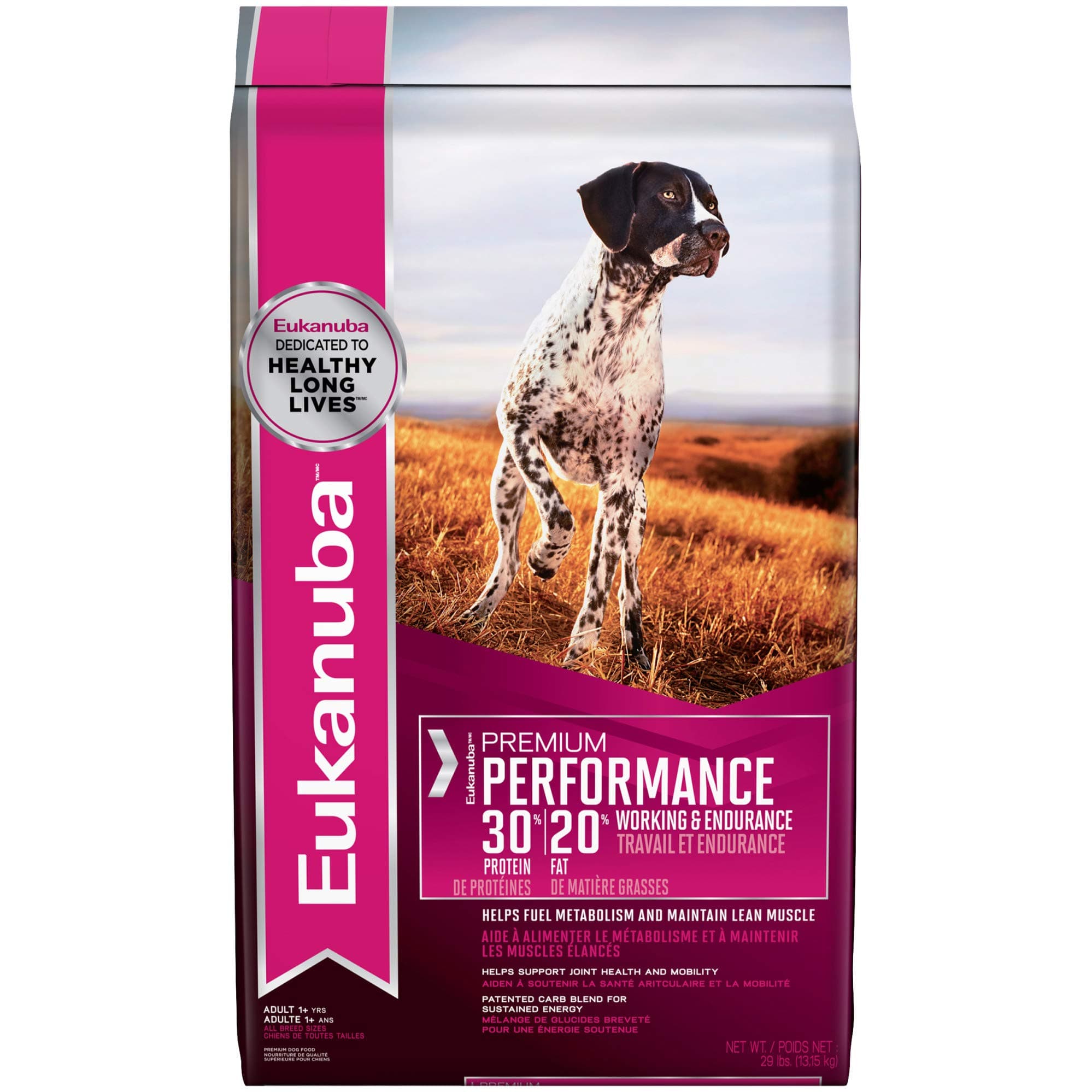EUKANUBA PREMIUM PERFORMANCE Adult 30/20 Dog Food for Working and Sporting Dogs 29 Pounds