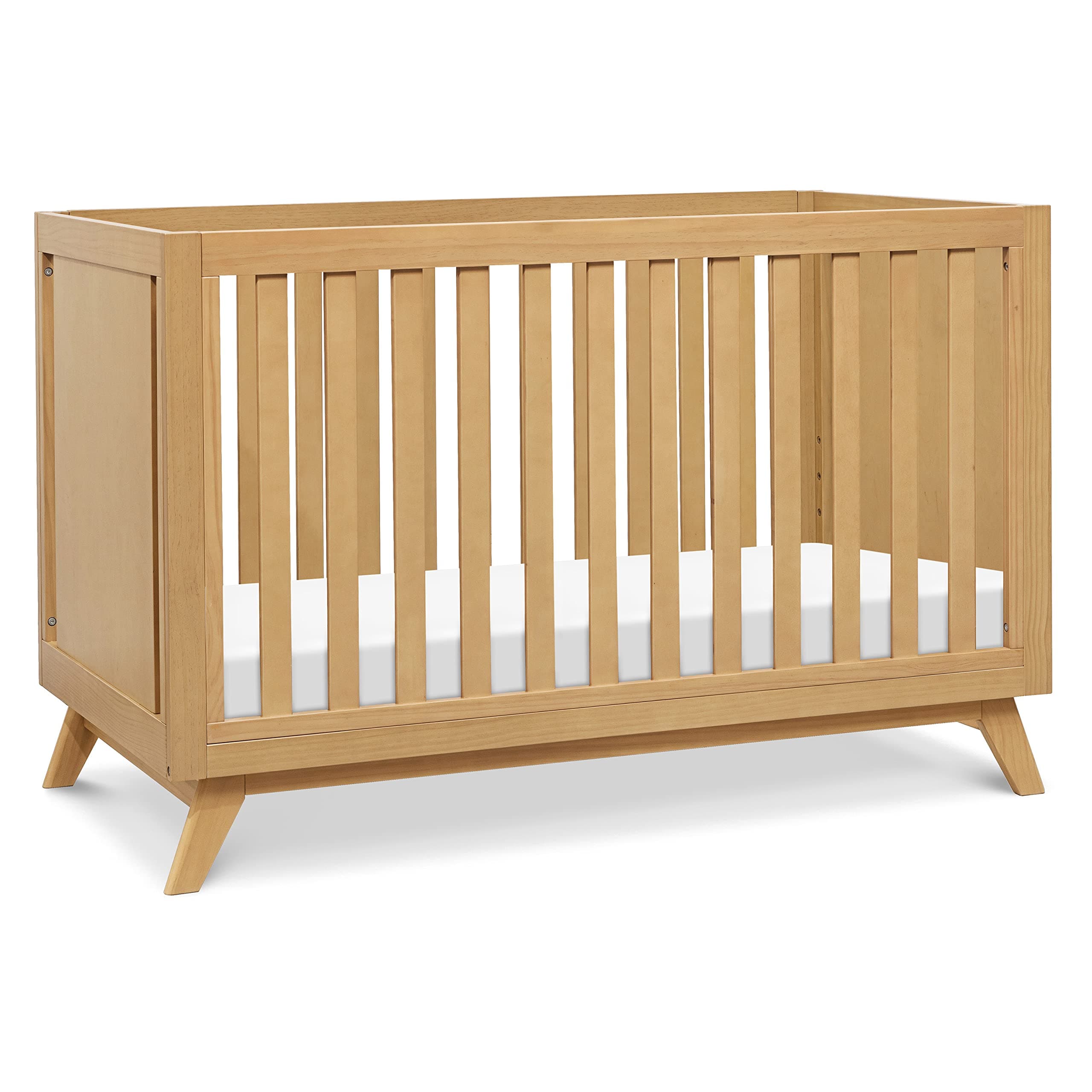 Otto 3-in-1 Convertible Baby Crib - GREENGUARD Gold Certified Wooden Convertible Crib to Toddler Bed & Daybed - Baby Bed with 4 Adjustable Mattress Heights & Easy to Assemble - Honey