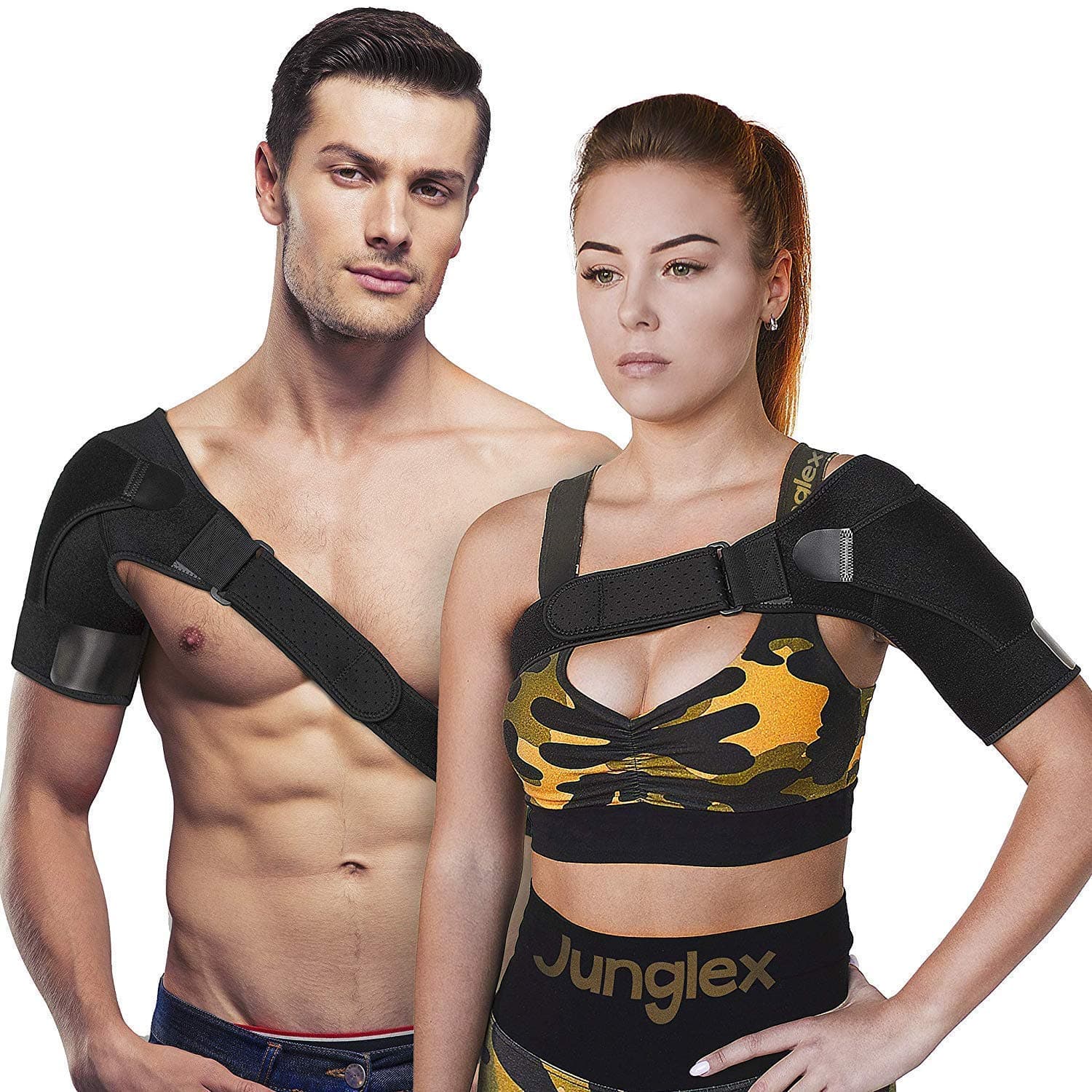 Shoulder Support Brace for Women and Men - 100% Adjustable Shoulder Sling for Torn Rotator Cuff, Stability and Compression Sleeve – Immobilizer Strap