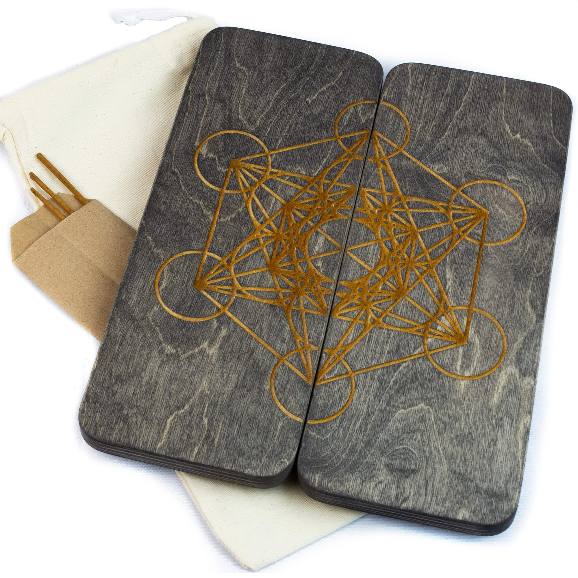 Sadhu Board with Galvanic Dynamic Nails for Yoga Practice, Handmade Wooden Board with Nails for Standing on Feet, Relaxation Board for Acupuncture Massage, Yoga Gift (nails 0.39 inch, 10mm)