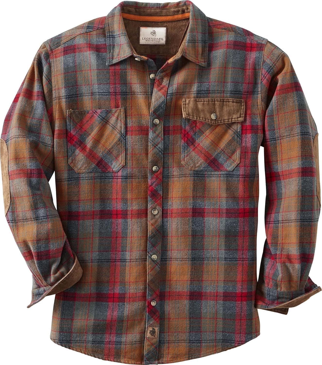 Men's Heavyweight Flannel Shirt Long Sleeve Button Up 100% Cotton