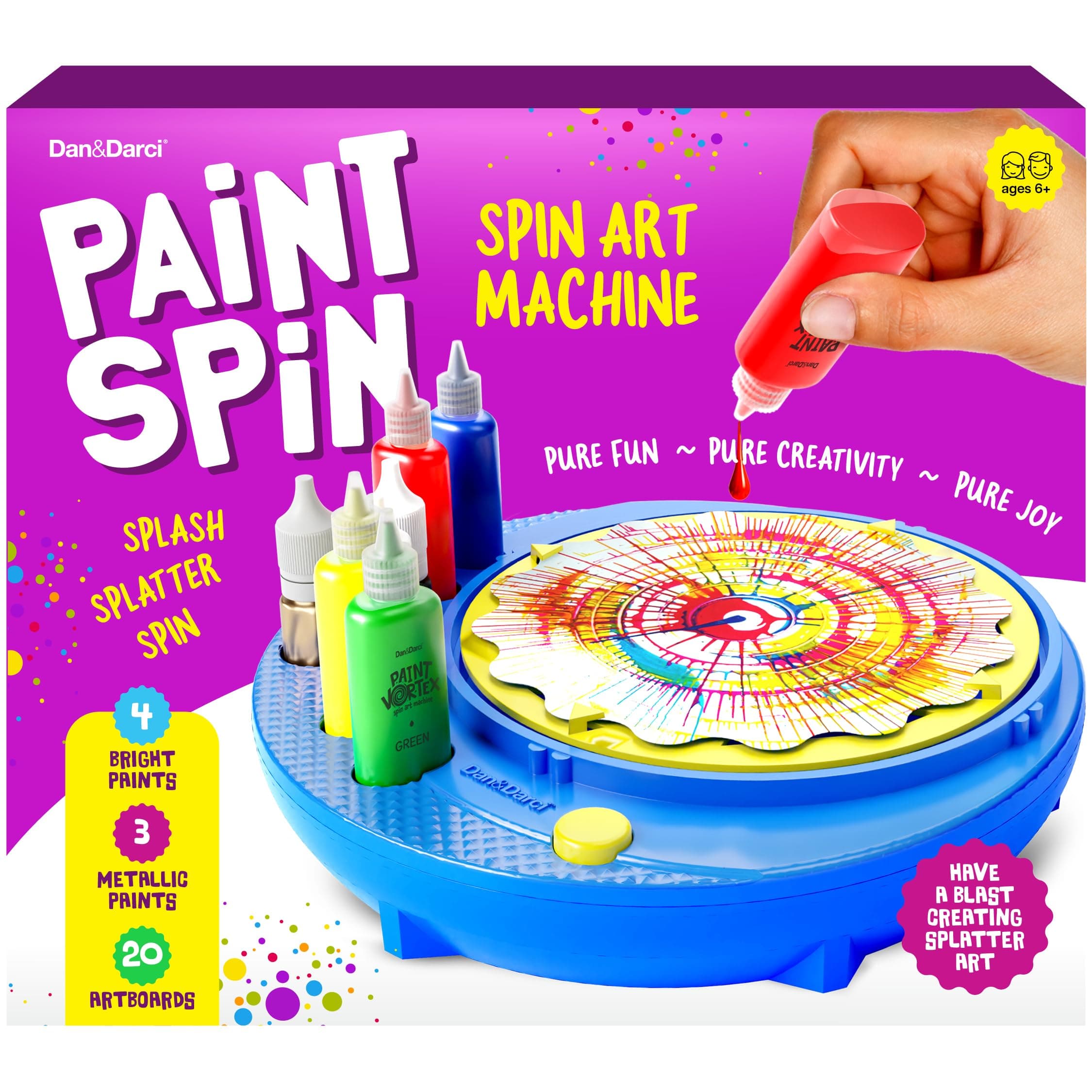 Dan&Darci Paint Spin Art Machine Kit for Kids - Easter Gift - Arts & Crafts for Boys, Girls - Art Craft Set for 6-9 Year Old Boy, Girl - Painting Spinner Toys - Birthday Gift Ideas for Ages 6-12 Year