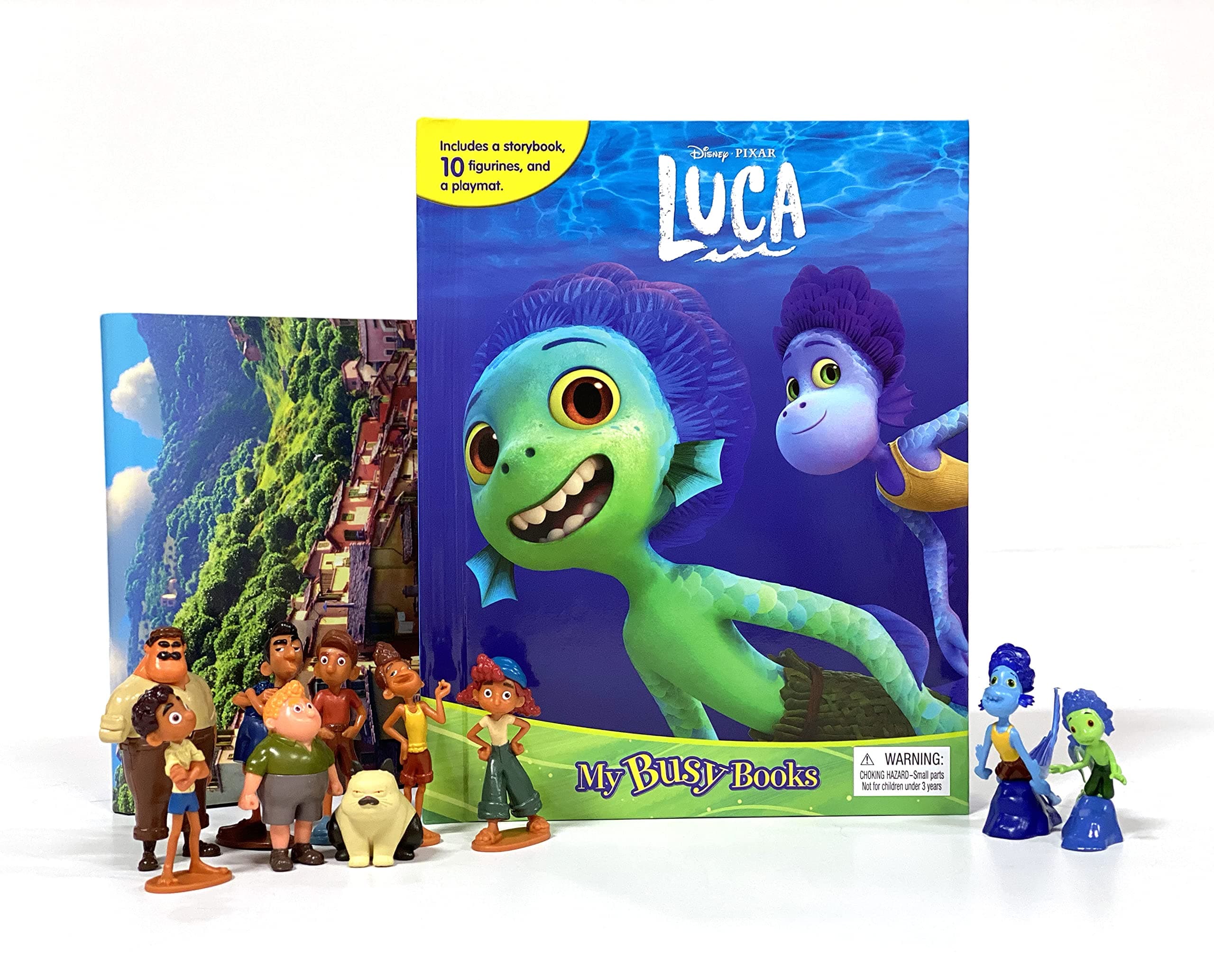 Disney / Pixar Luca My Busy Books - Storybook, 10 figurines, playmat