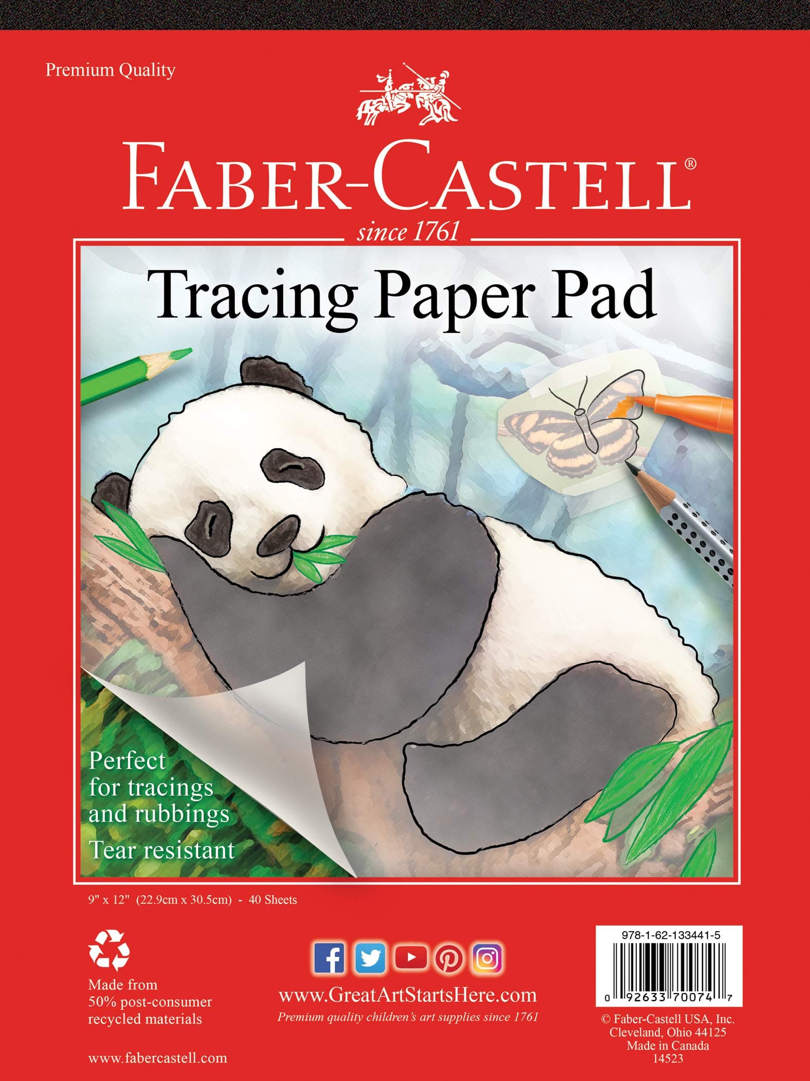 Faber-Castell Tracing Paper Pad 9" X 12"