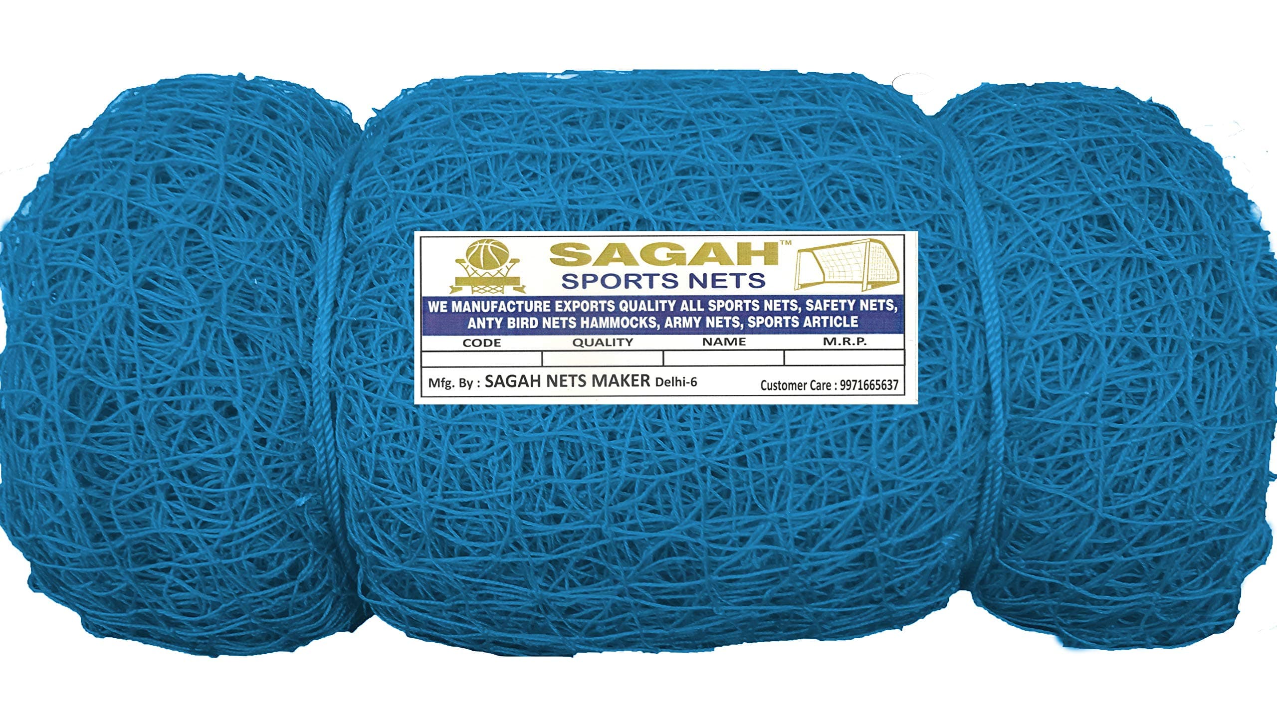 Sagah Nylon Azure 50X12X15 Cricket Net (Blue)