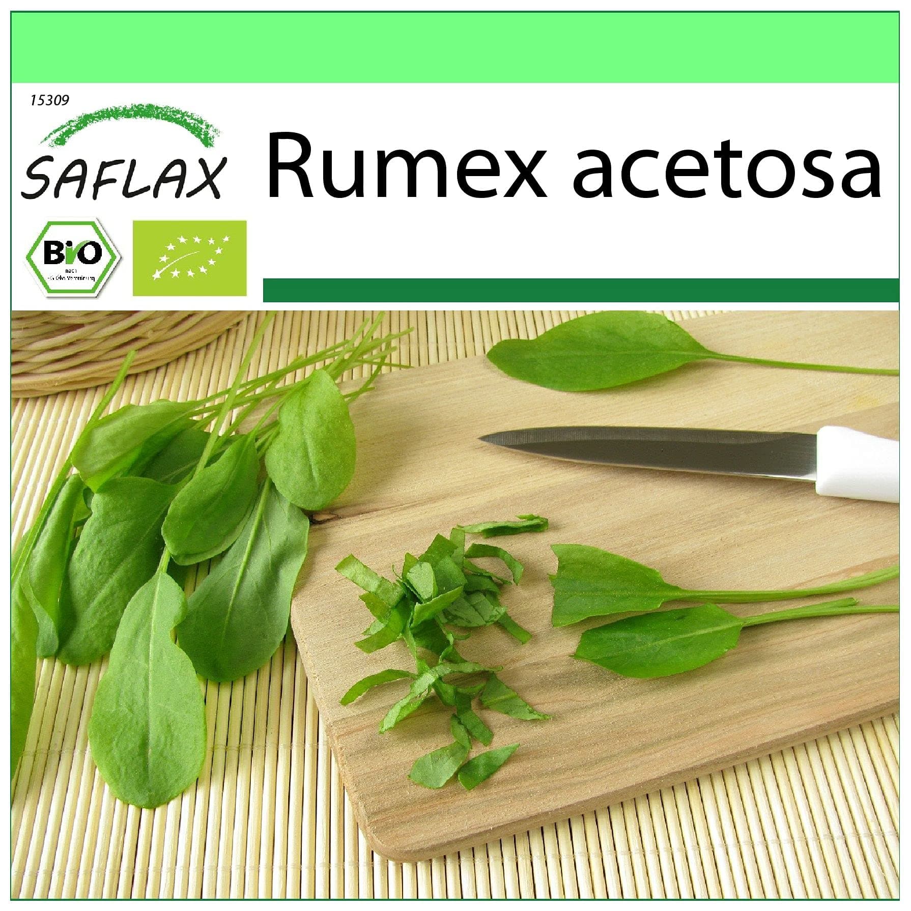 SAFLAX - Organic - French Sorrel - 400 Seeds - Rumex acetosa