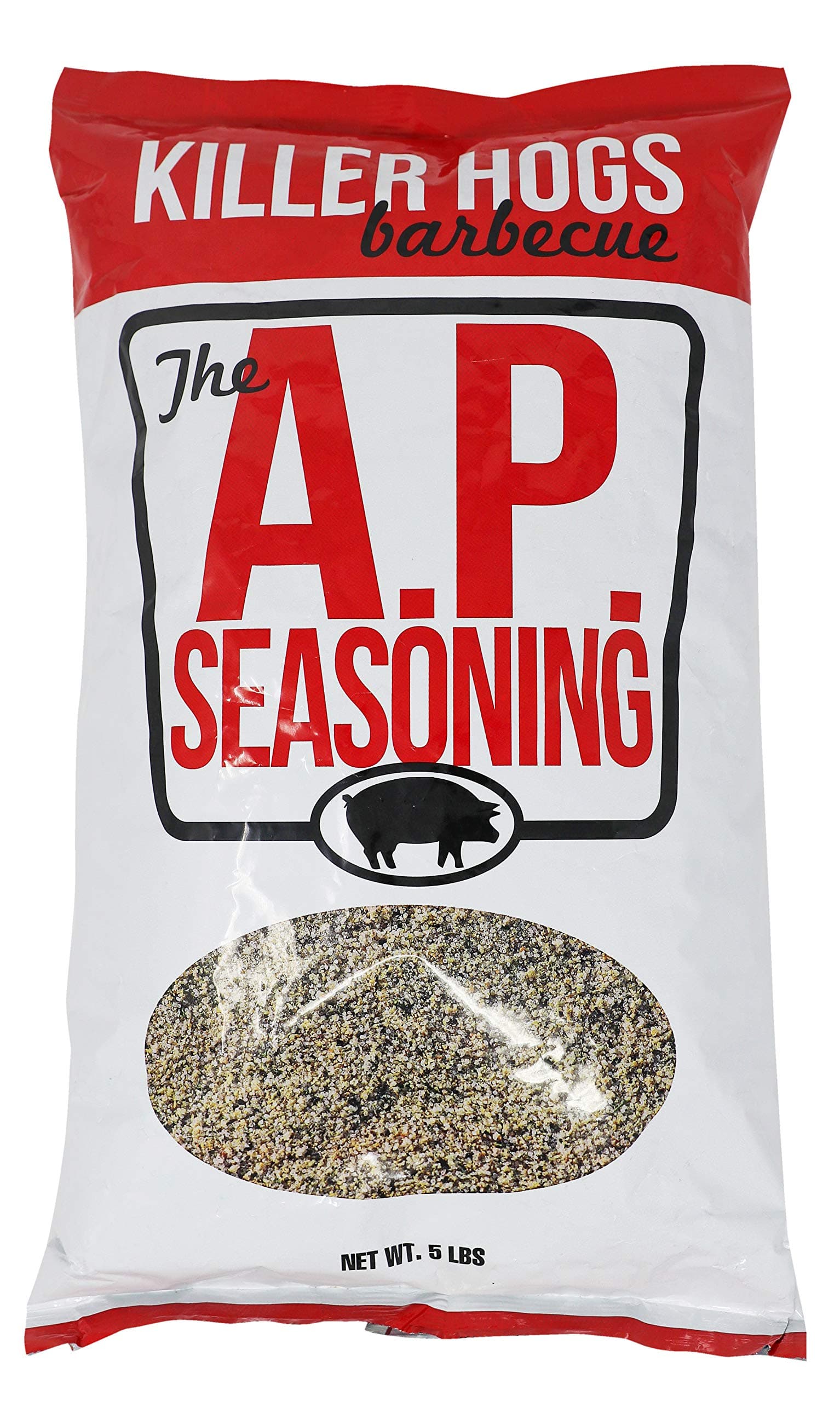 Killer Hogs AP Seasoning, Championship BBQ and Grill All Purpose Dry Rub for Beef, Steak, Burgers, Pork, and Chicken, Salt, Pepper, Garlic, 5 lb Bag