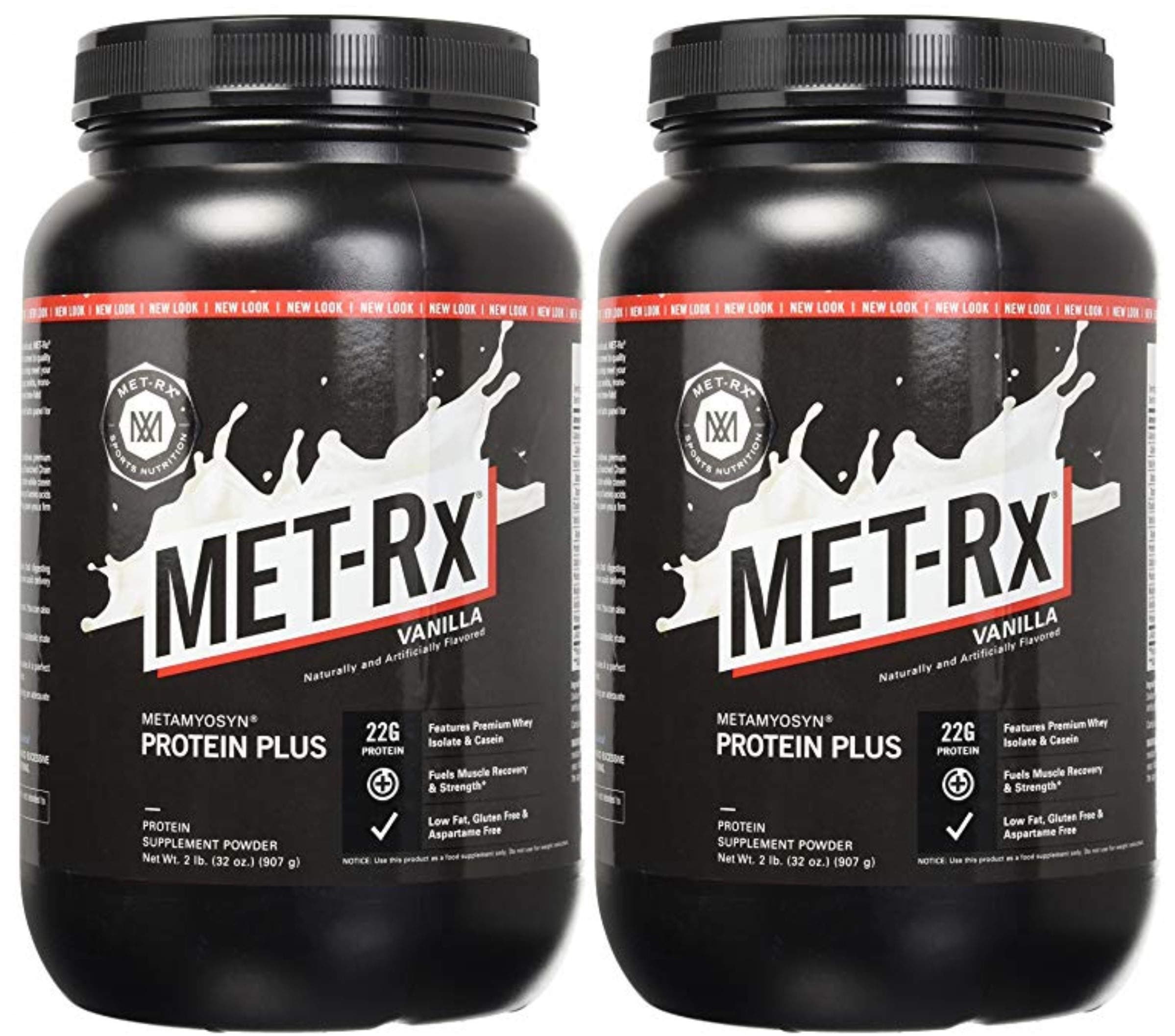 MET-Rx Metamyosyn Whey Isolate and Casein Protein Powder, Great for Meal Replacement Shakes, Low Carb, Gluten Free (Vanilla 2 Pack)