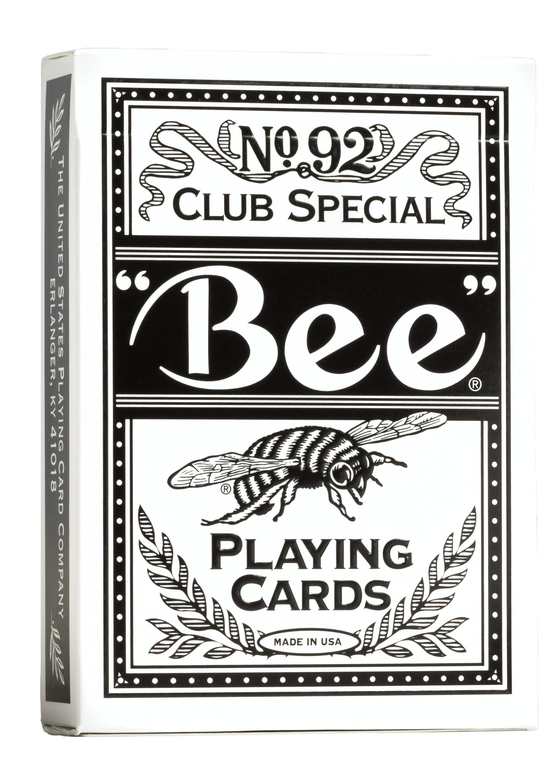 Bee Signature Series Playing Cards Deck, 1 Deck of Black Playing Cards, Thin Crushed, Special Edition