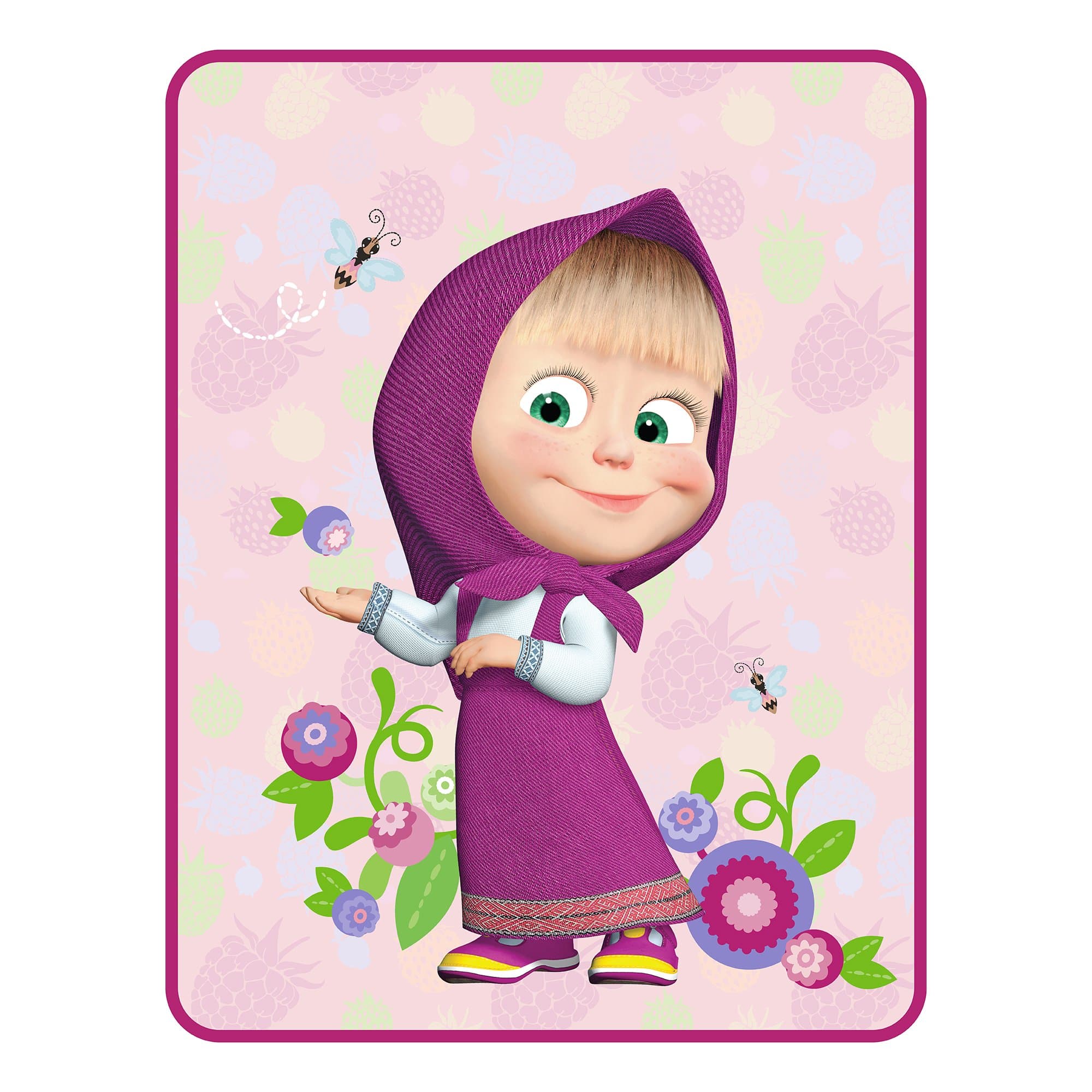 Masha & The Bear So Very Sweet Microraschel Throw